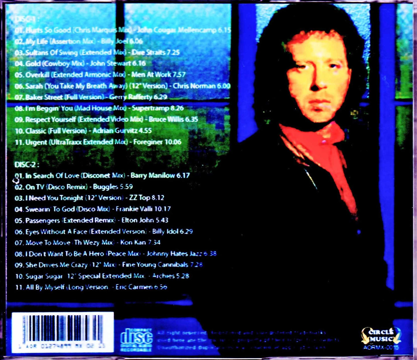 Various Artists John Cougar,Dire Straits,Men at Work,ZZ top,Billy Idol/Male Artists Rare 12" & Dance Mixes Vol.15