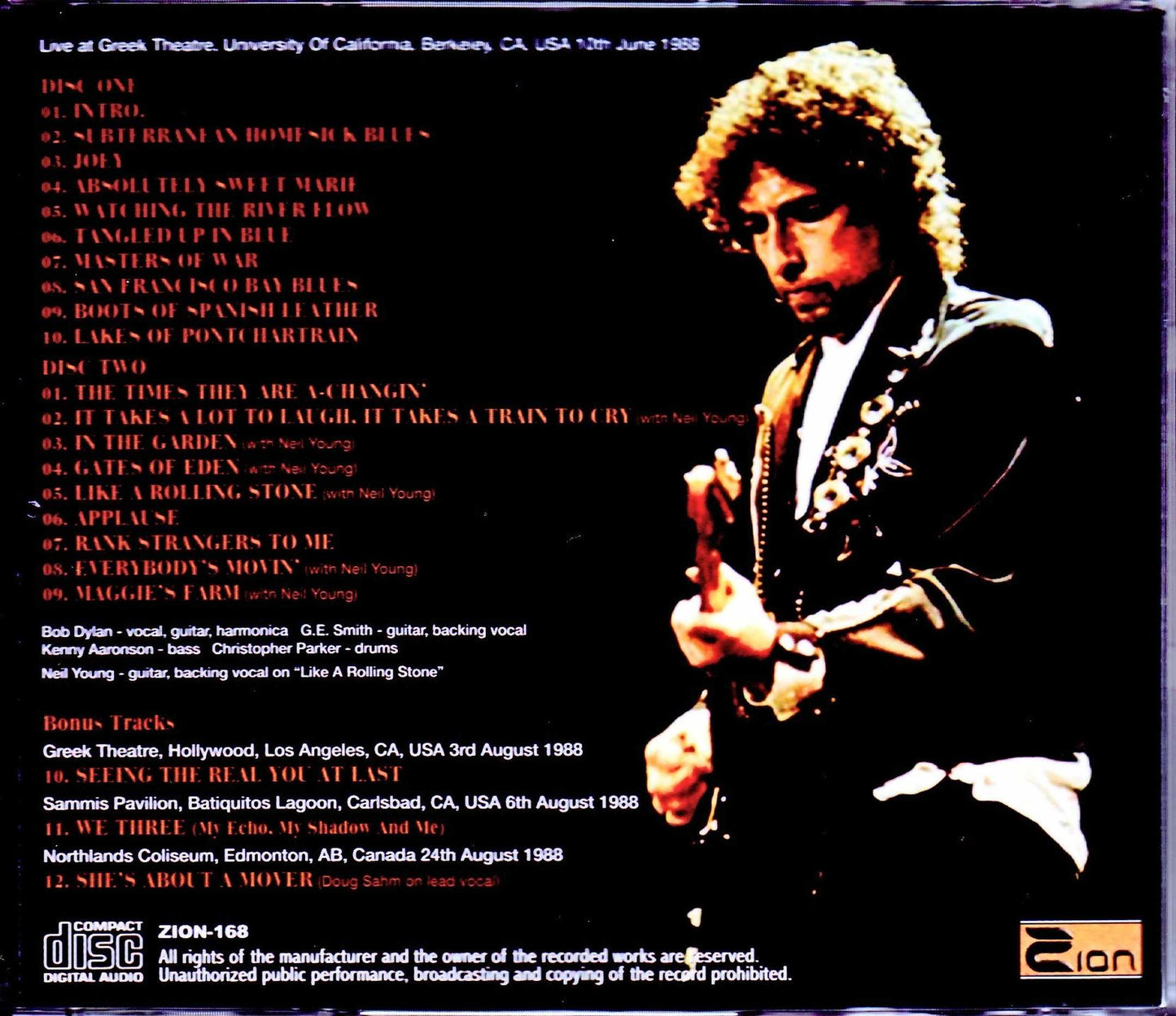 Bob Dylan/CA, USA 1988 & more