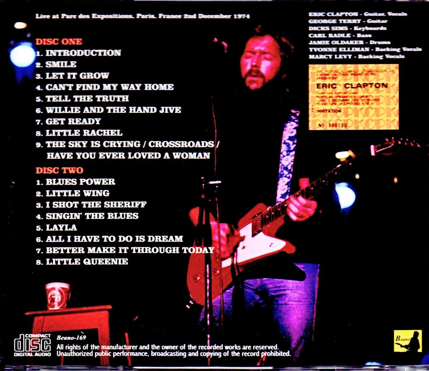 Eric Clapton/France 1974