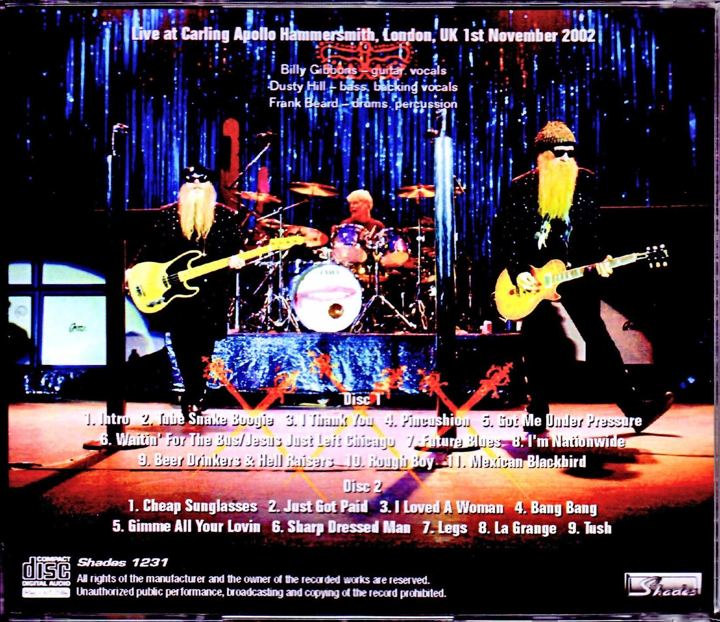 ZZ Top/London,UK 2002