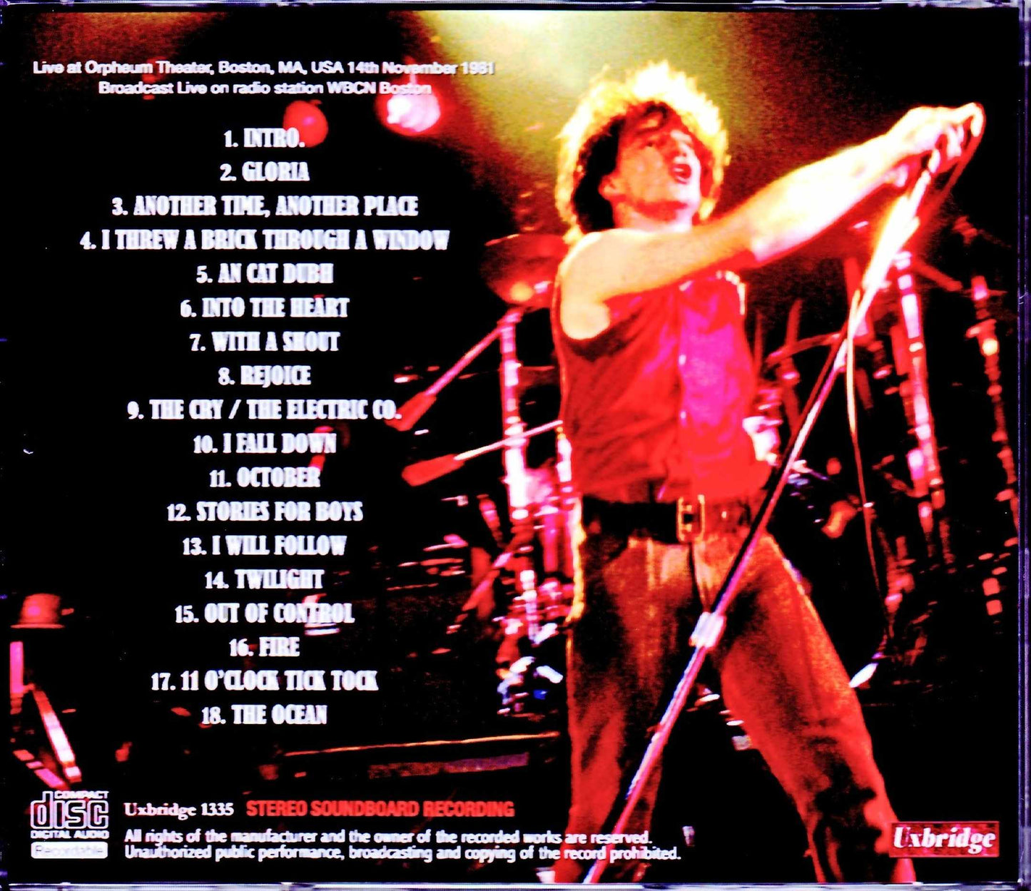 U2/MA, USA 1981