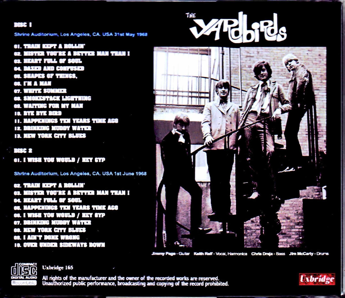 Yardbirds/CA,USA 1968 2Days