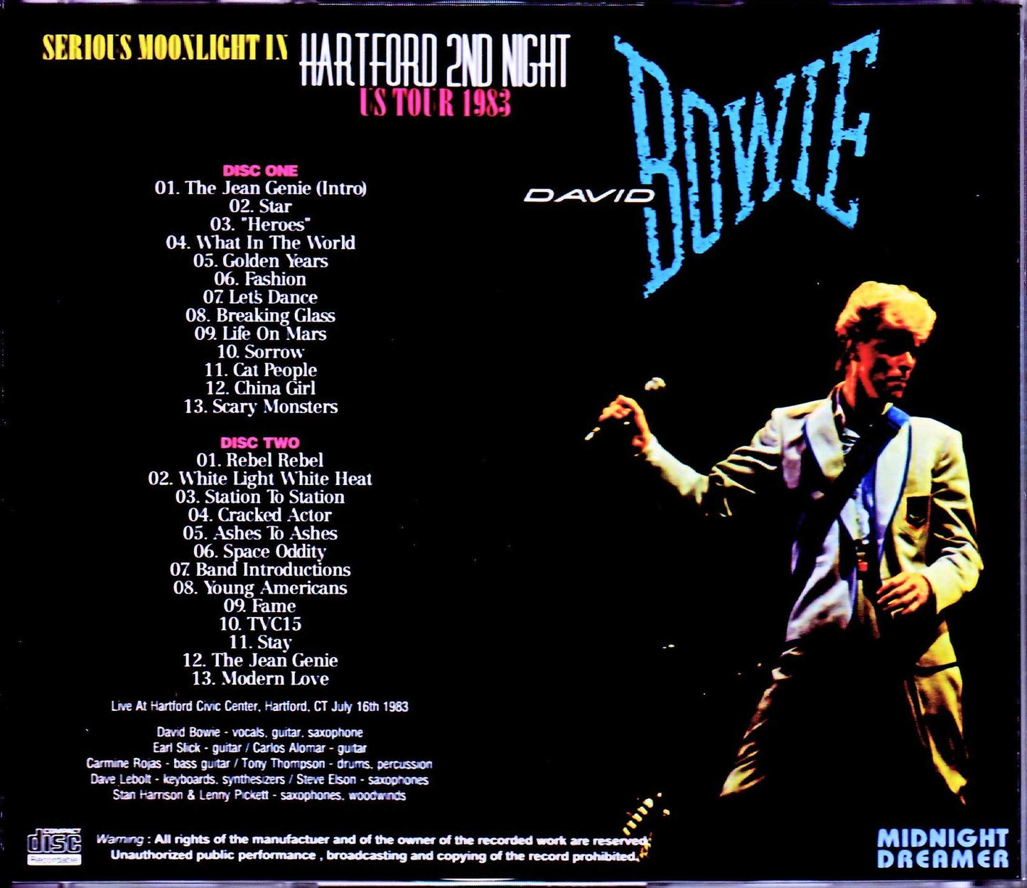 David Bowie/CT, USA 1983