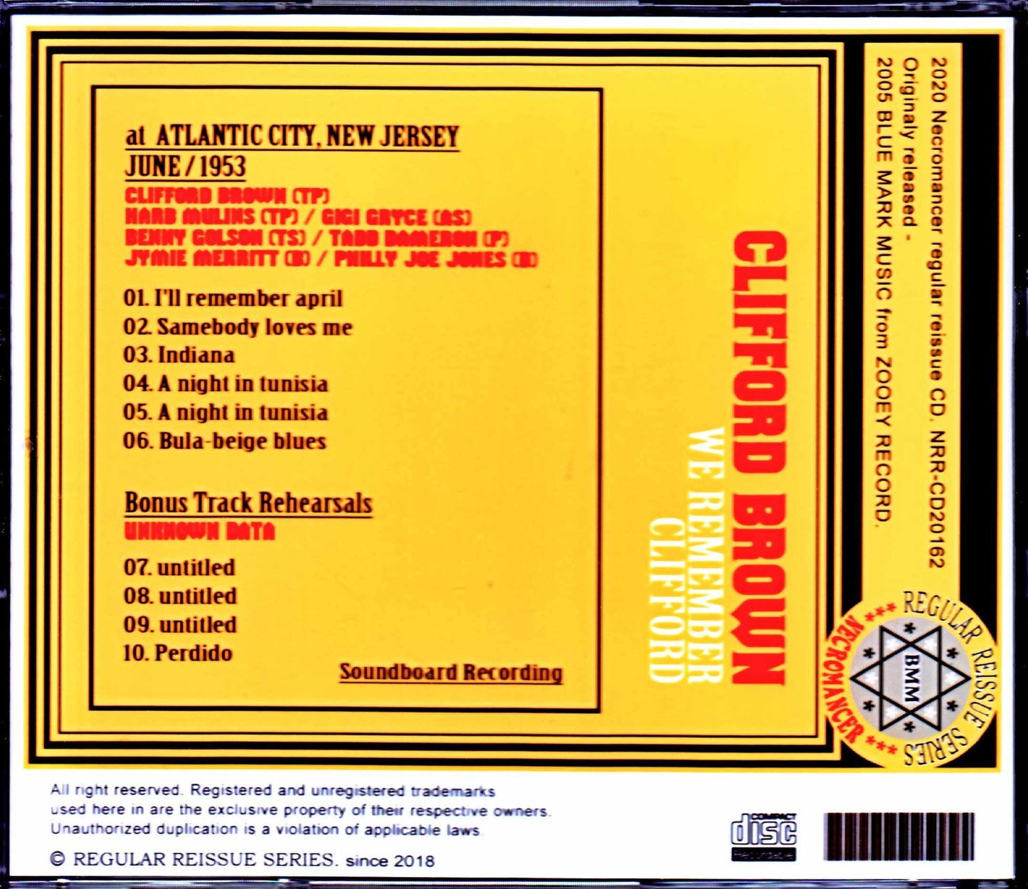 Clifford Brown/NJ, USA 1953 & more