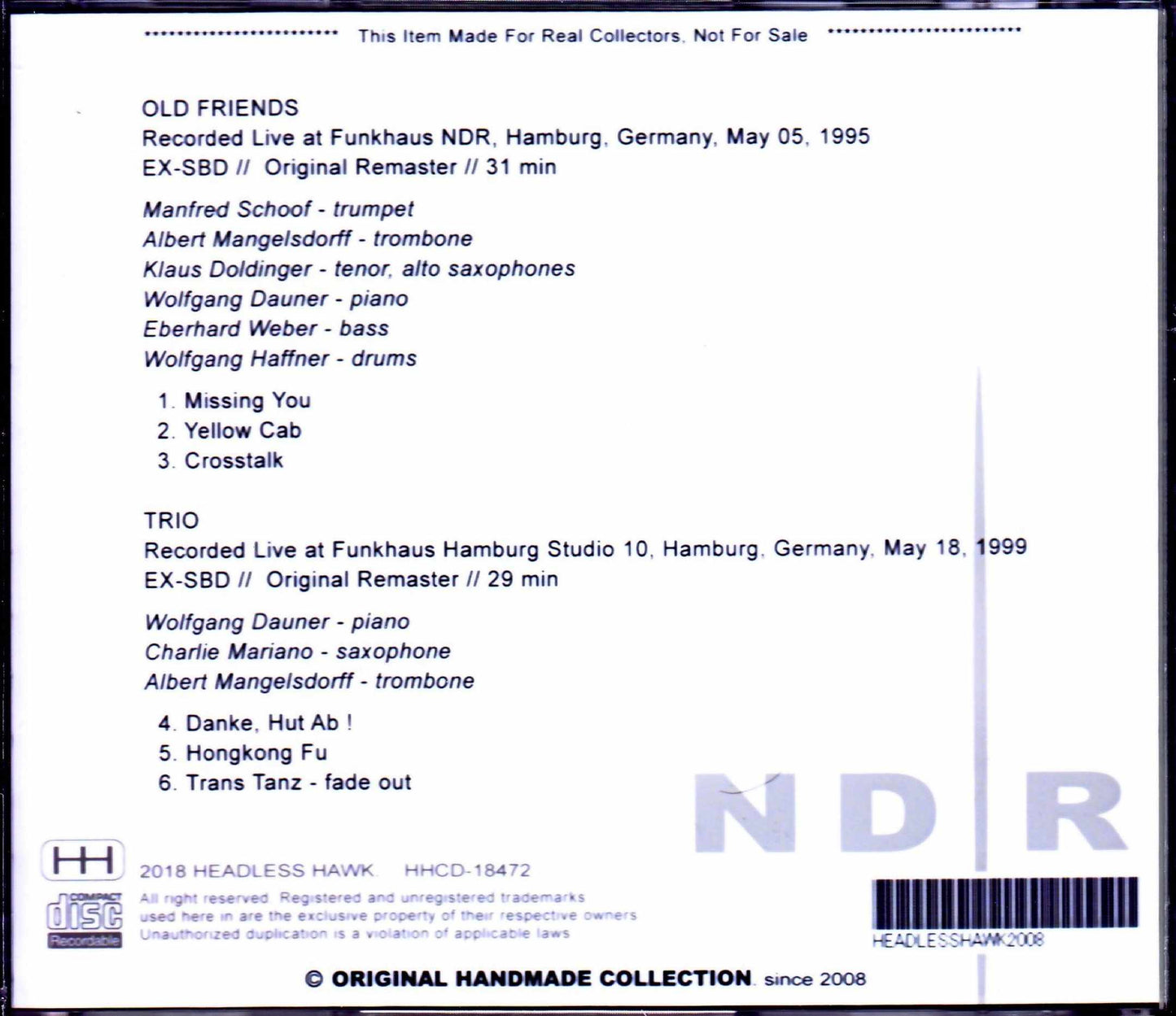 Eberhard Weber,Wolfgang Dauner,Charlie Mariano/Germany 1995 & more