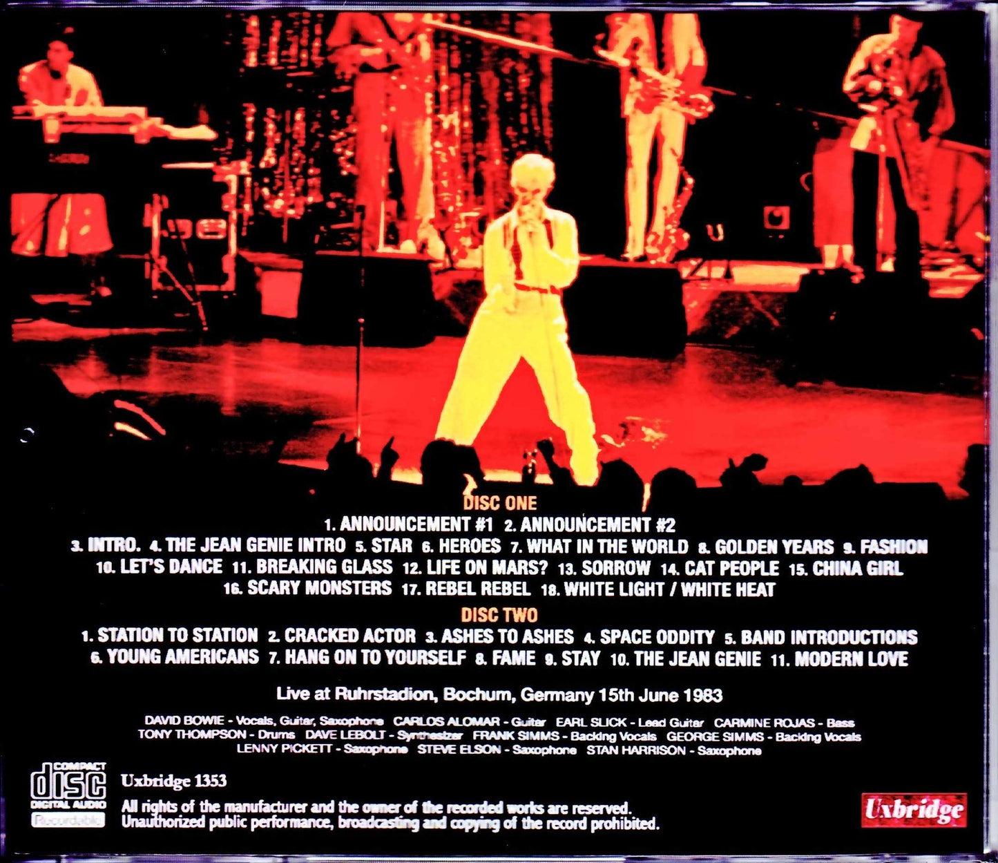 David Bowie/Germany 1983