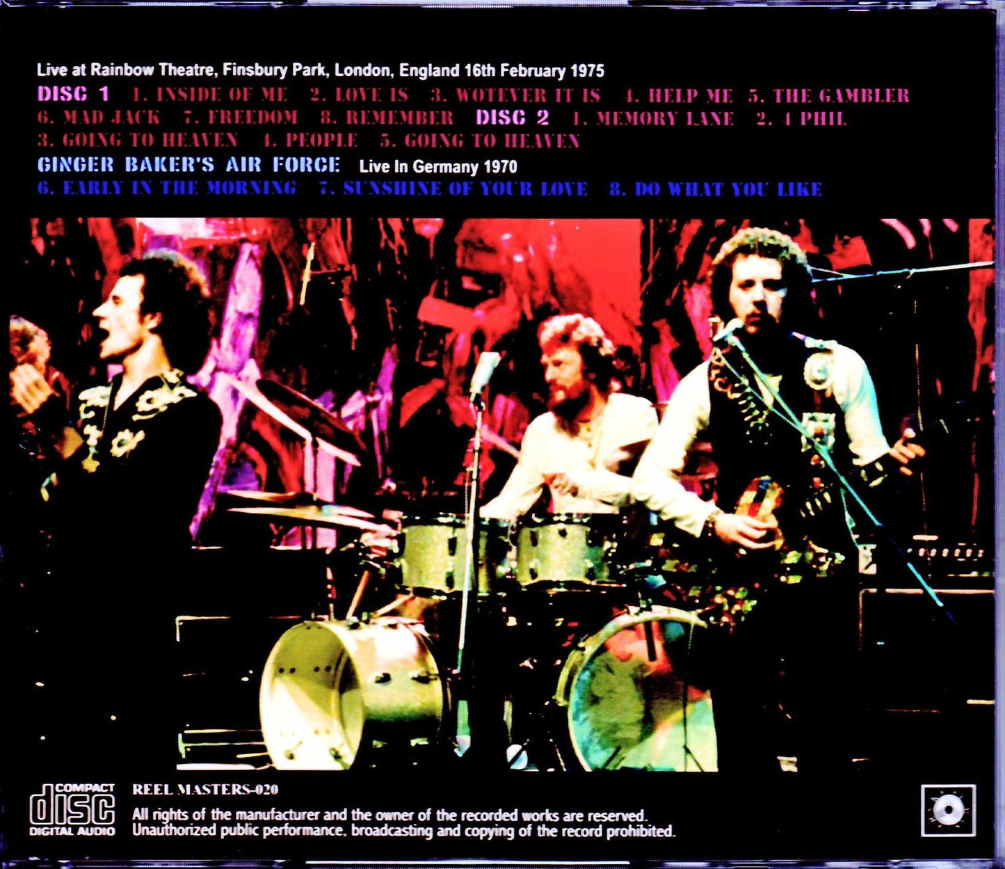Baker Gurvitz Army Ginger Baker/London,UK 1975 & more