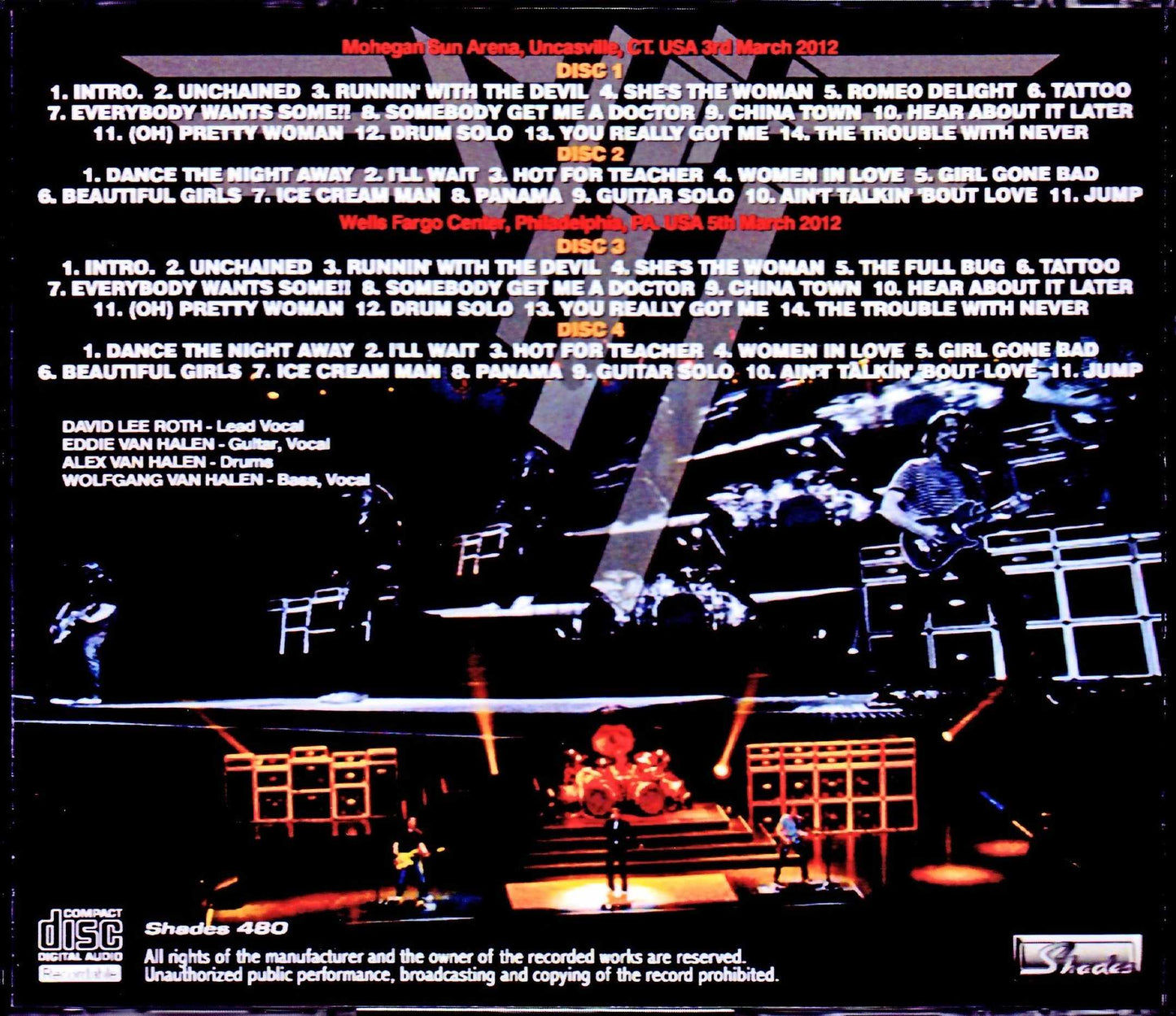 Van Halen/CT, USA 2012 & more