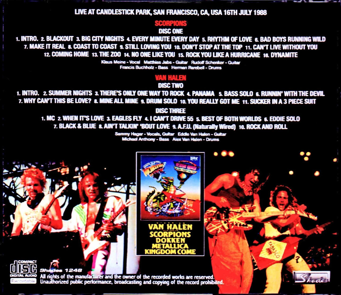 Van Halen,Scorpions/CA,USA 1988