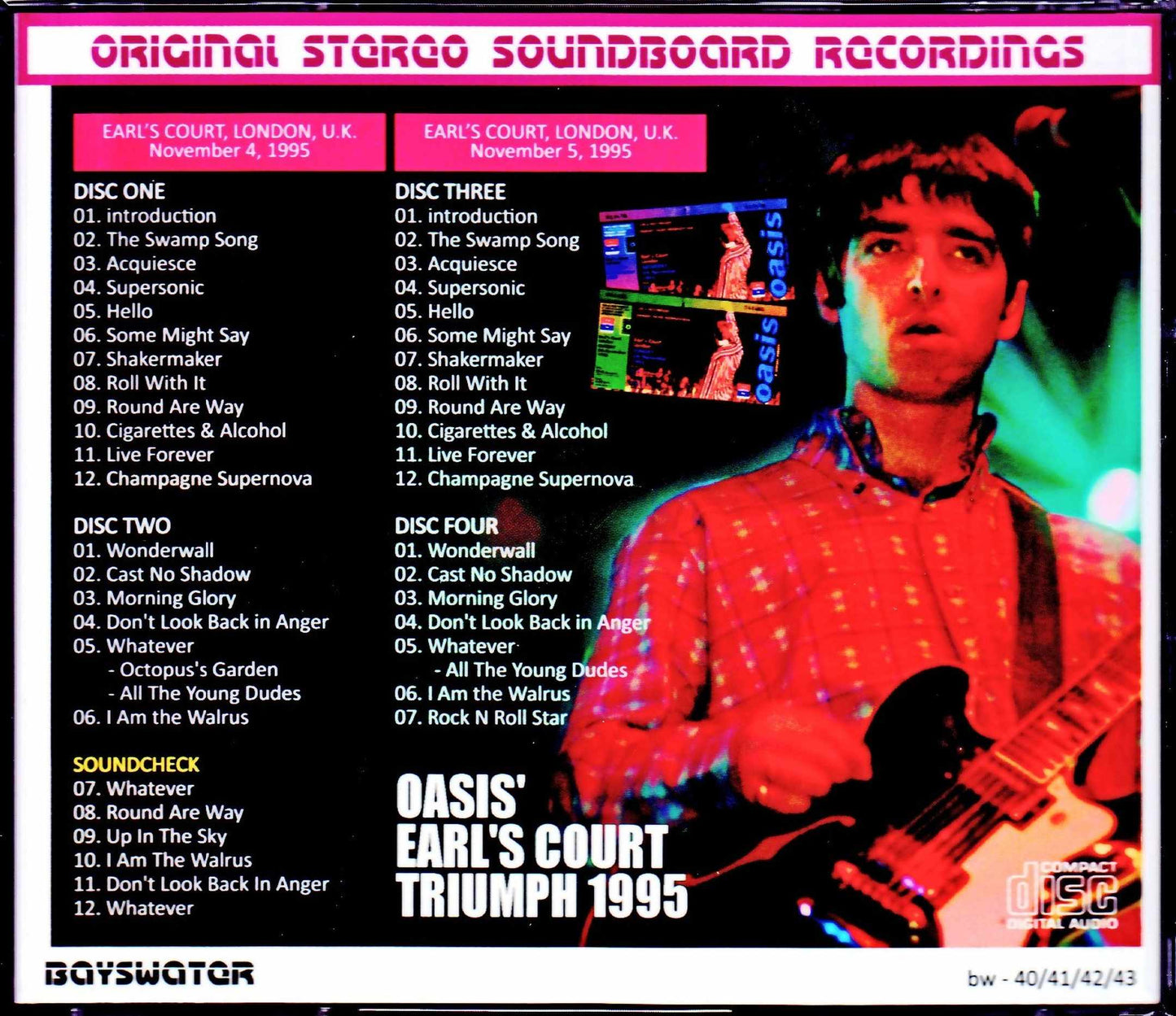 Oasis/London,UK 1995 2Days & Soundcheck