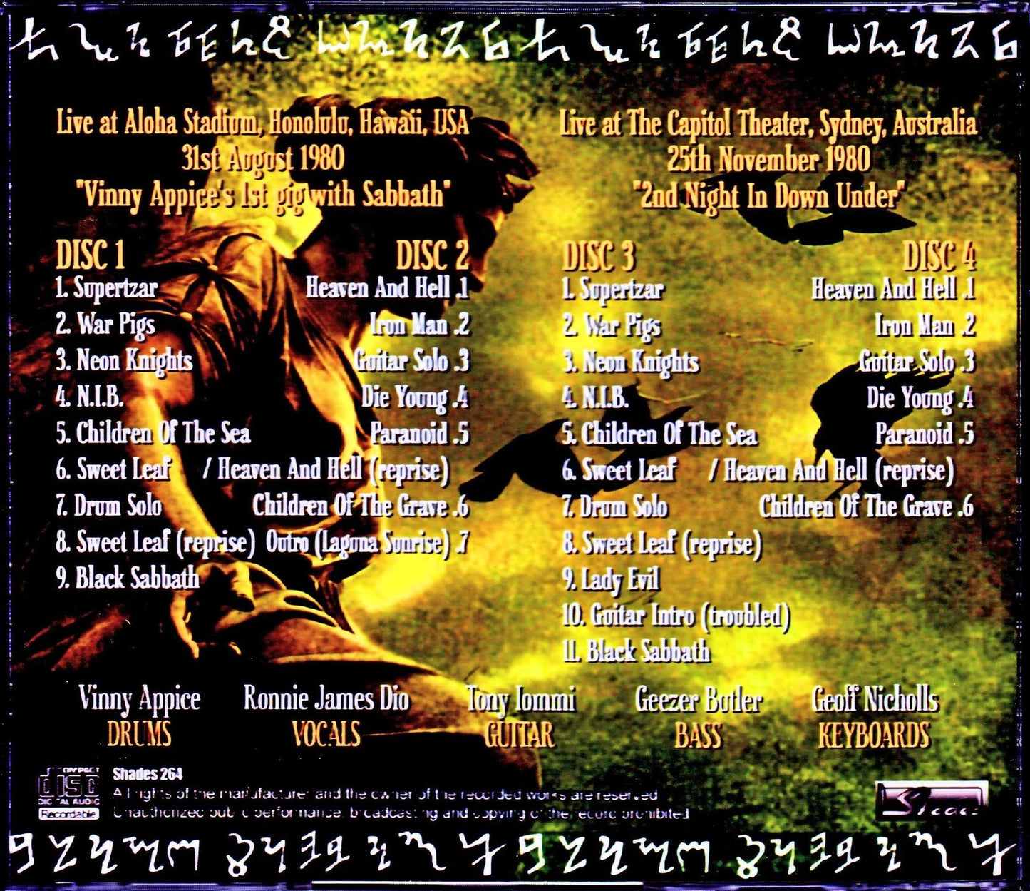 Black Sabbath/Hawaii, USA 1980 & more