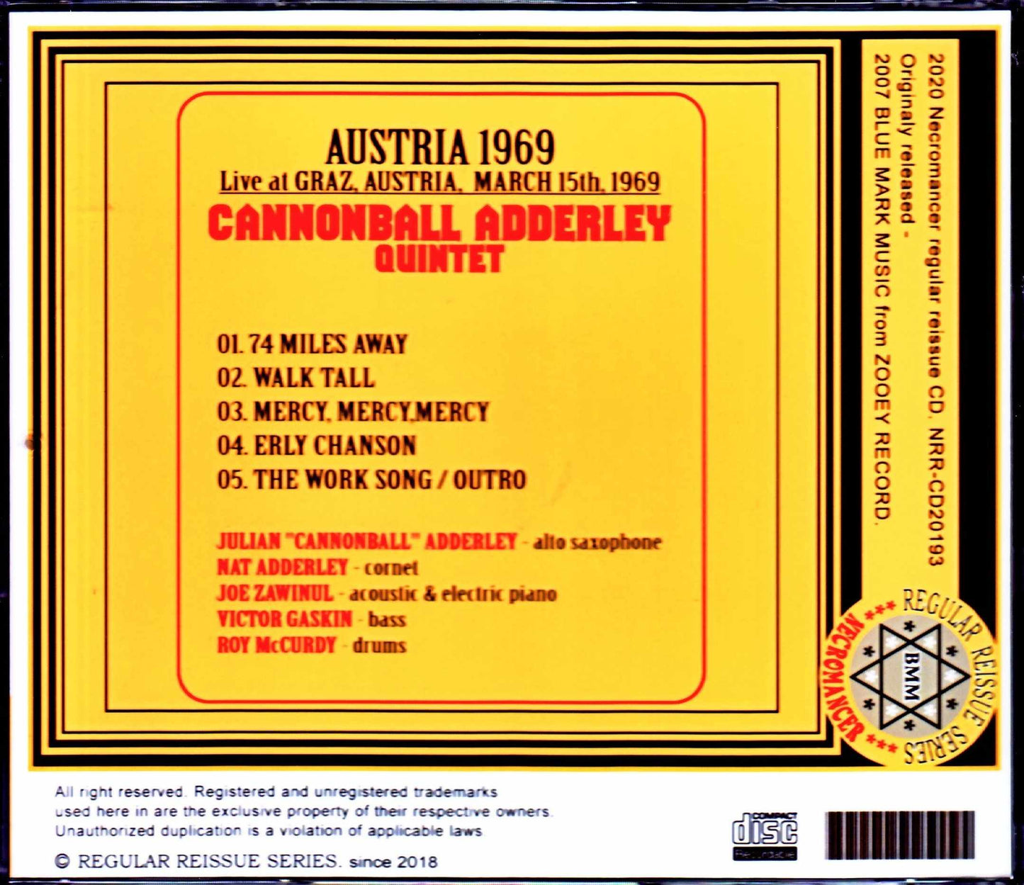 Cannonball Adderley/Austria 1969