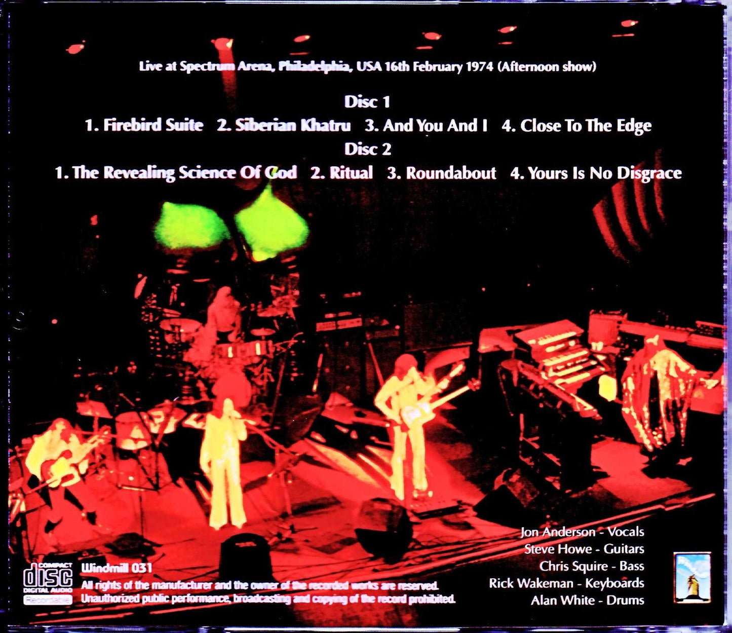 Yes/PA, USA 1974 Afternoon Show