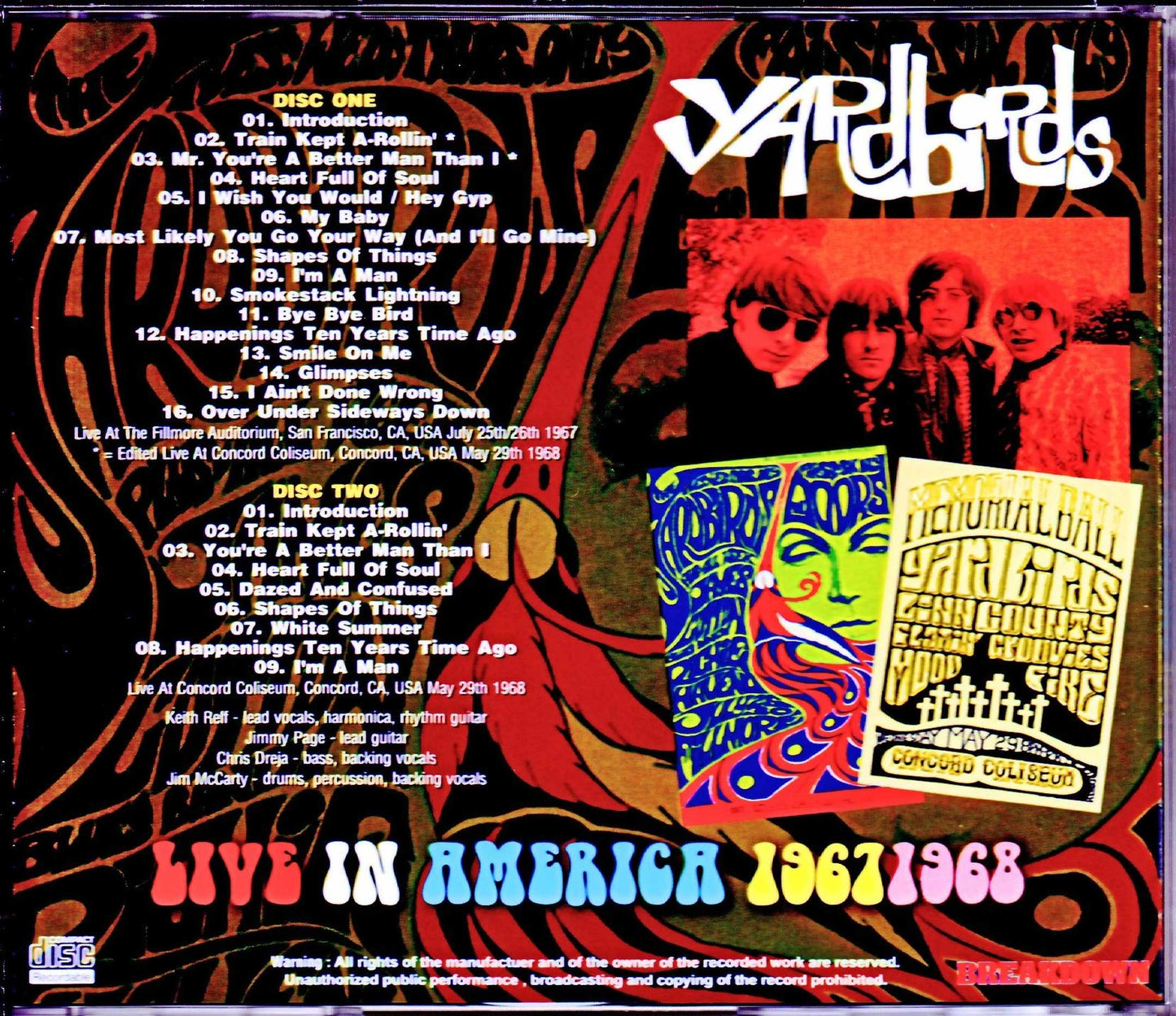 Yardbirds/CA,USA 1967 & more