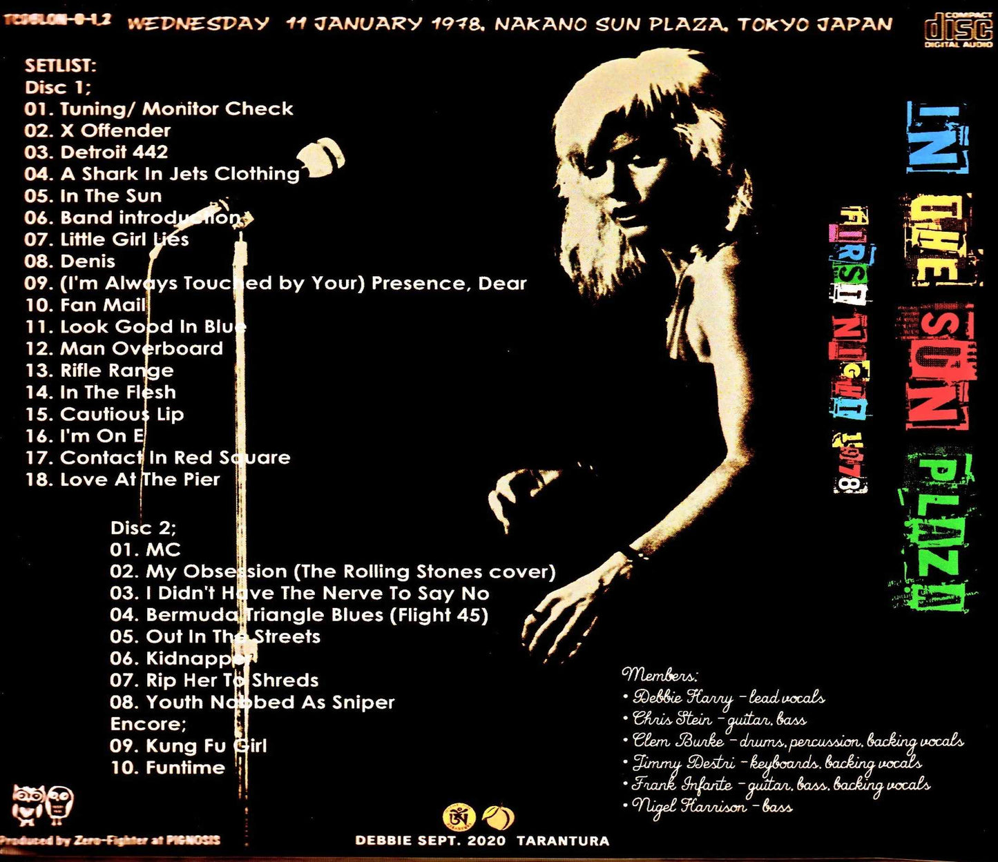 Blondie/Tokyo Nakano Sunplaza Performance First day Tokyo,Japan 1.11.1978