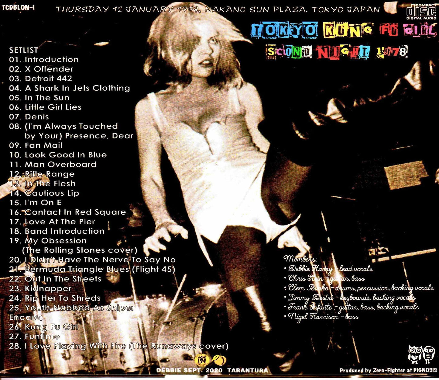Blondie/Tokyo Nakano Sun Plaza Performance Day 2 Tokyo,Japan 1.12.1978