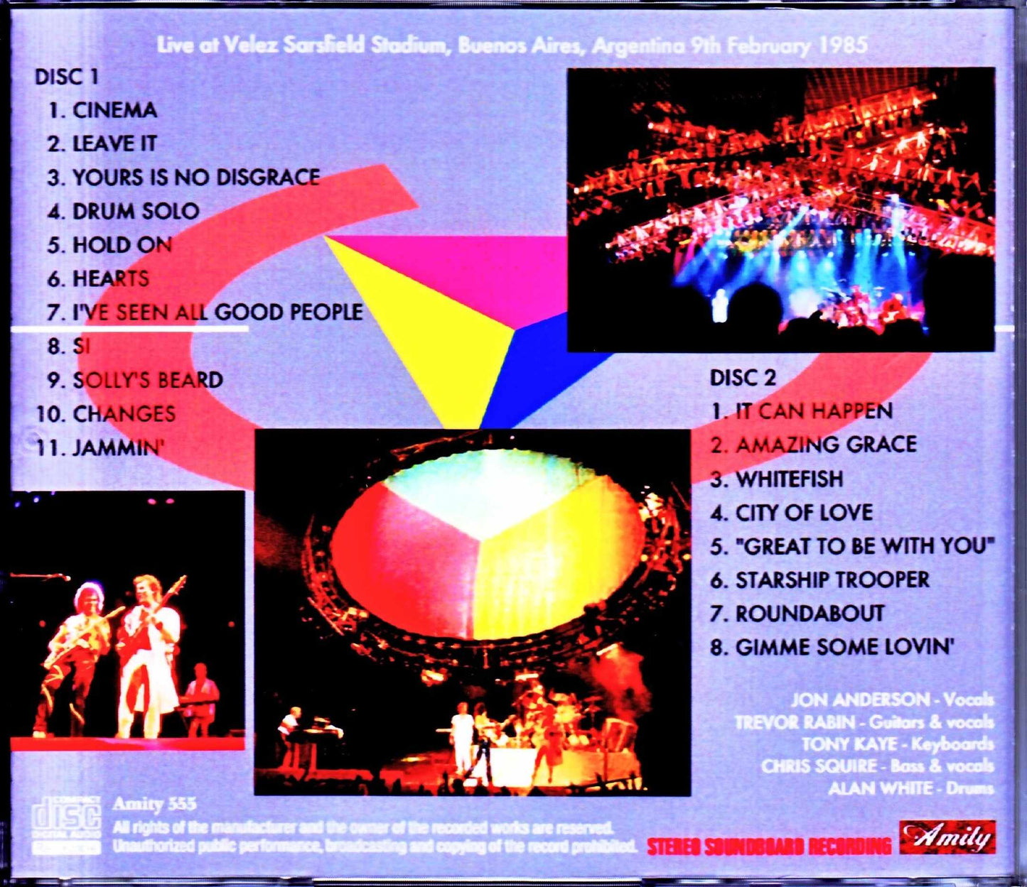 Yes/Argentina 1985 Upgrade