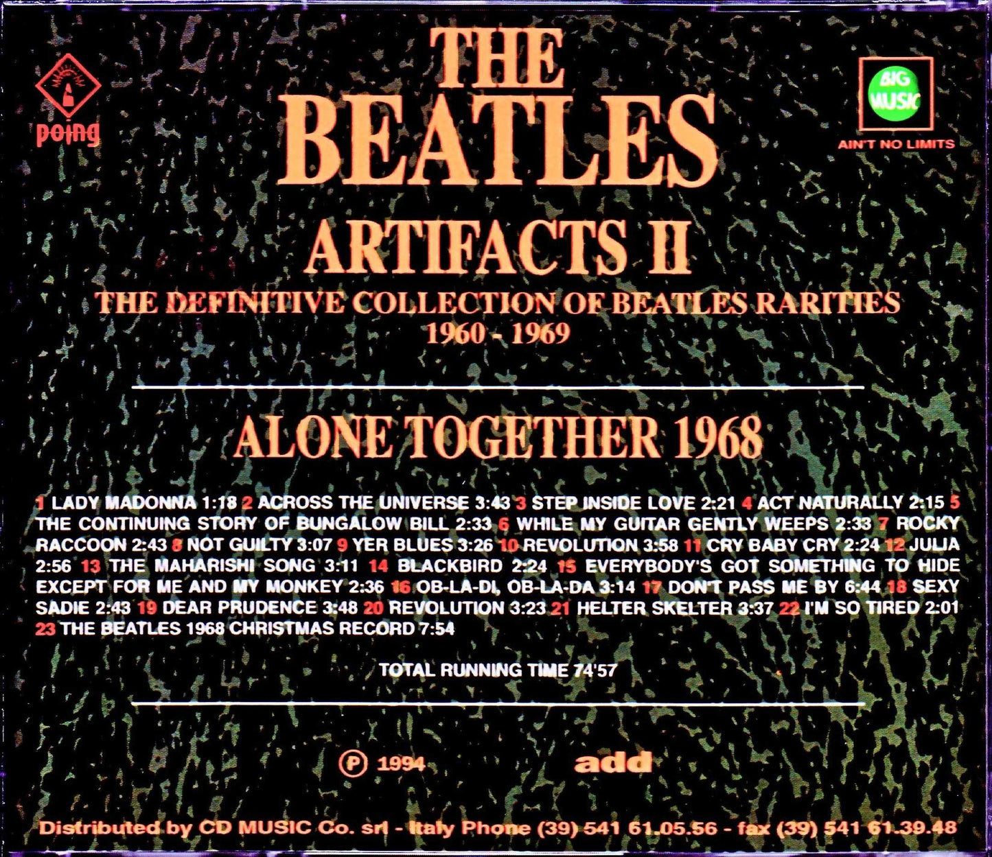 Beatles/Artfacts II Alone Together 1968