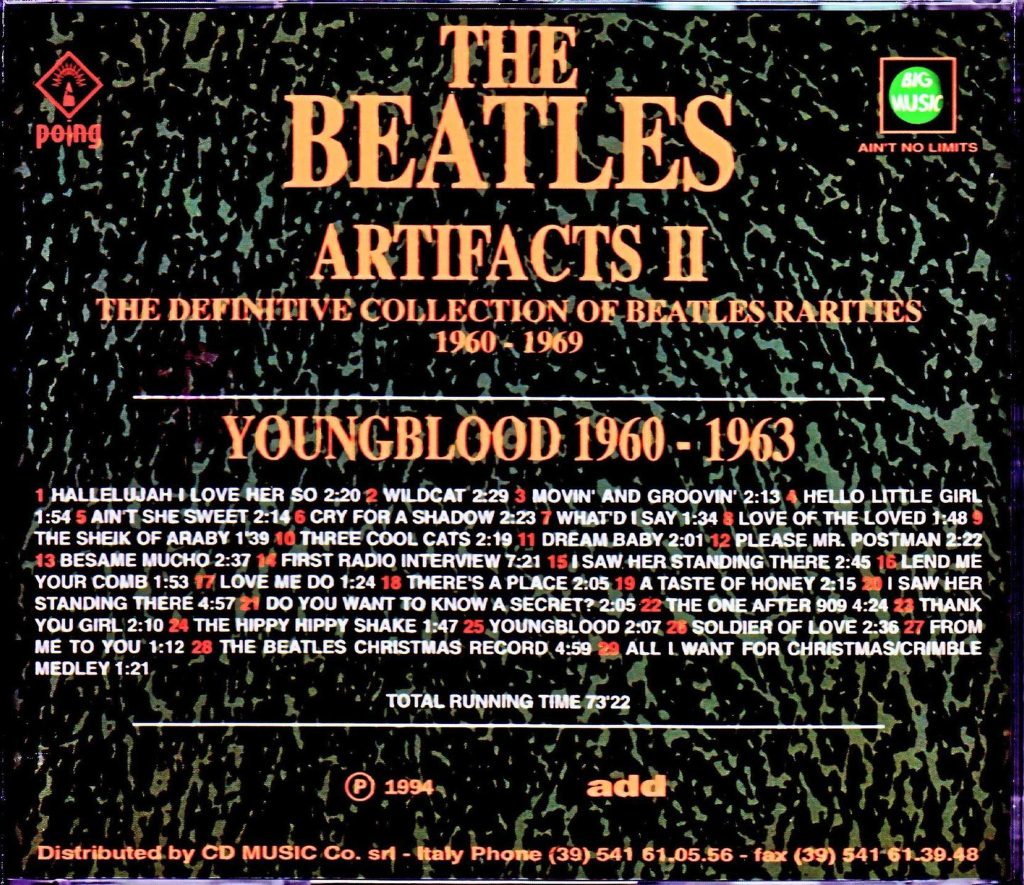 Beatles/Artfacts II Youngblood 1960-1963
