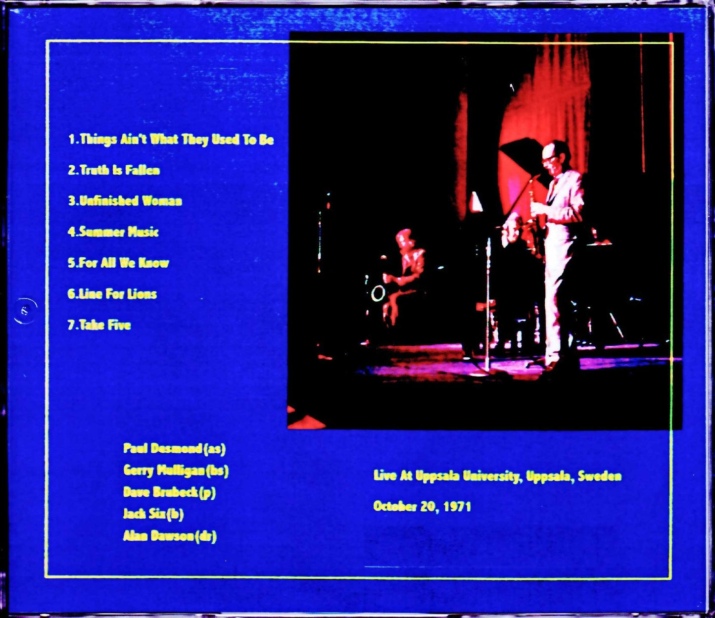 Dave Brubeck Quartet,Gerry Mulligan/Sweden 1971