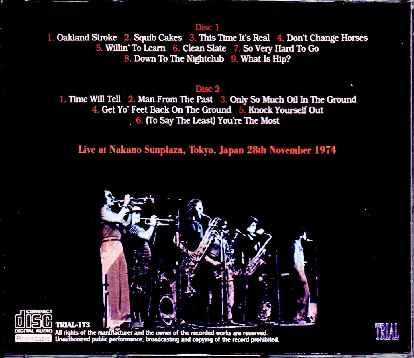 Tower of Power/Tokyo,Japan 11.28.1974
