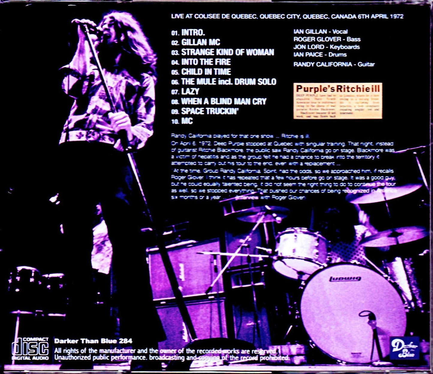 Deep Purple/Canada 1972