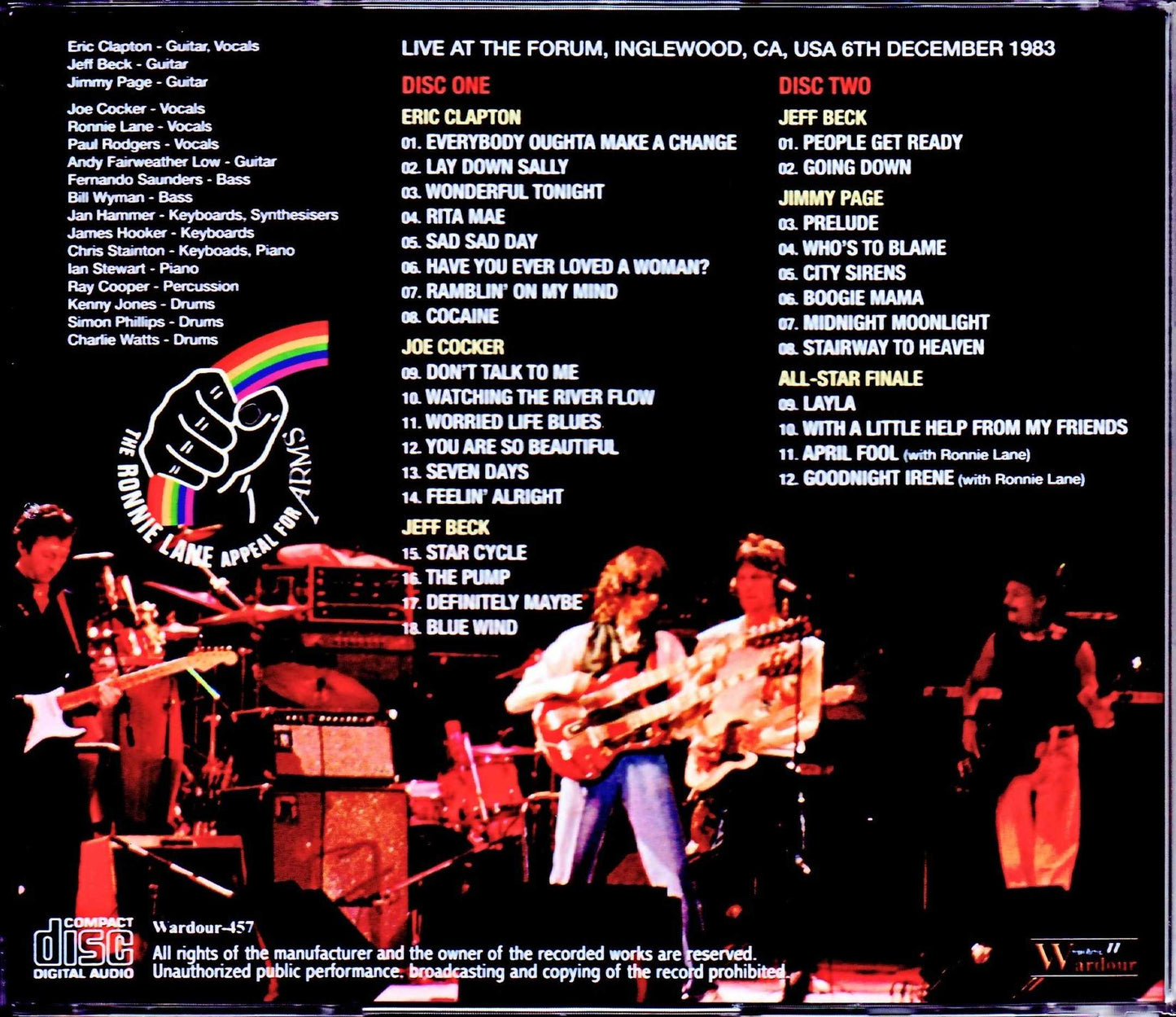Various Artists Eric Clapton,Jeff Beck,Jimmy Page,Joe Cocker/CA,USA 12.6.1983 Mike Millard Tapes