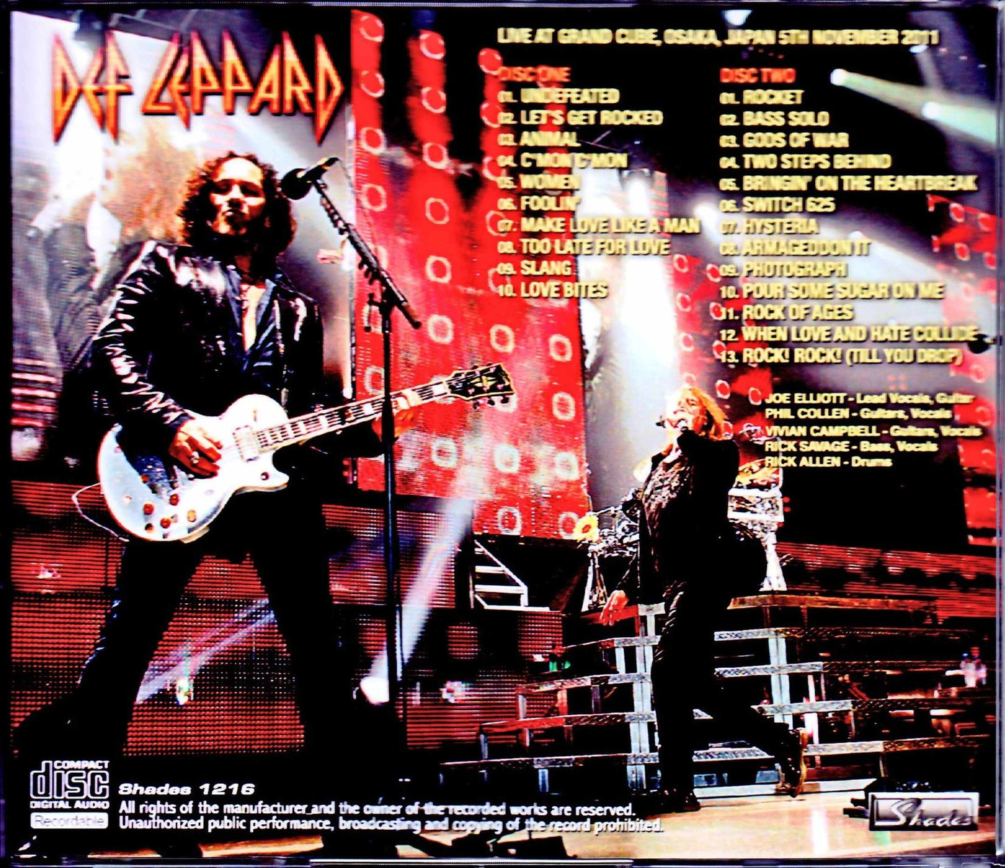 Def Leppard/Osaka,Japan 2011