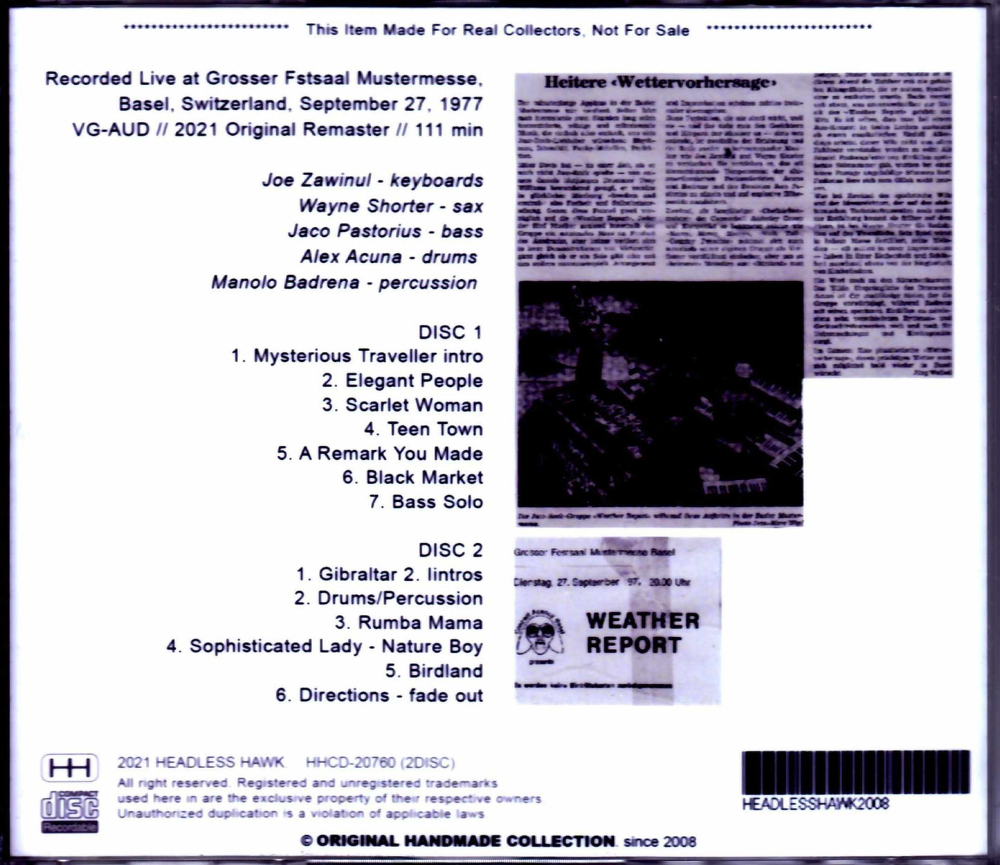 Weather Report/Switzerland 1977