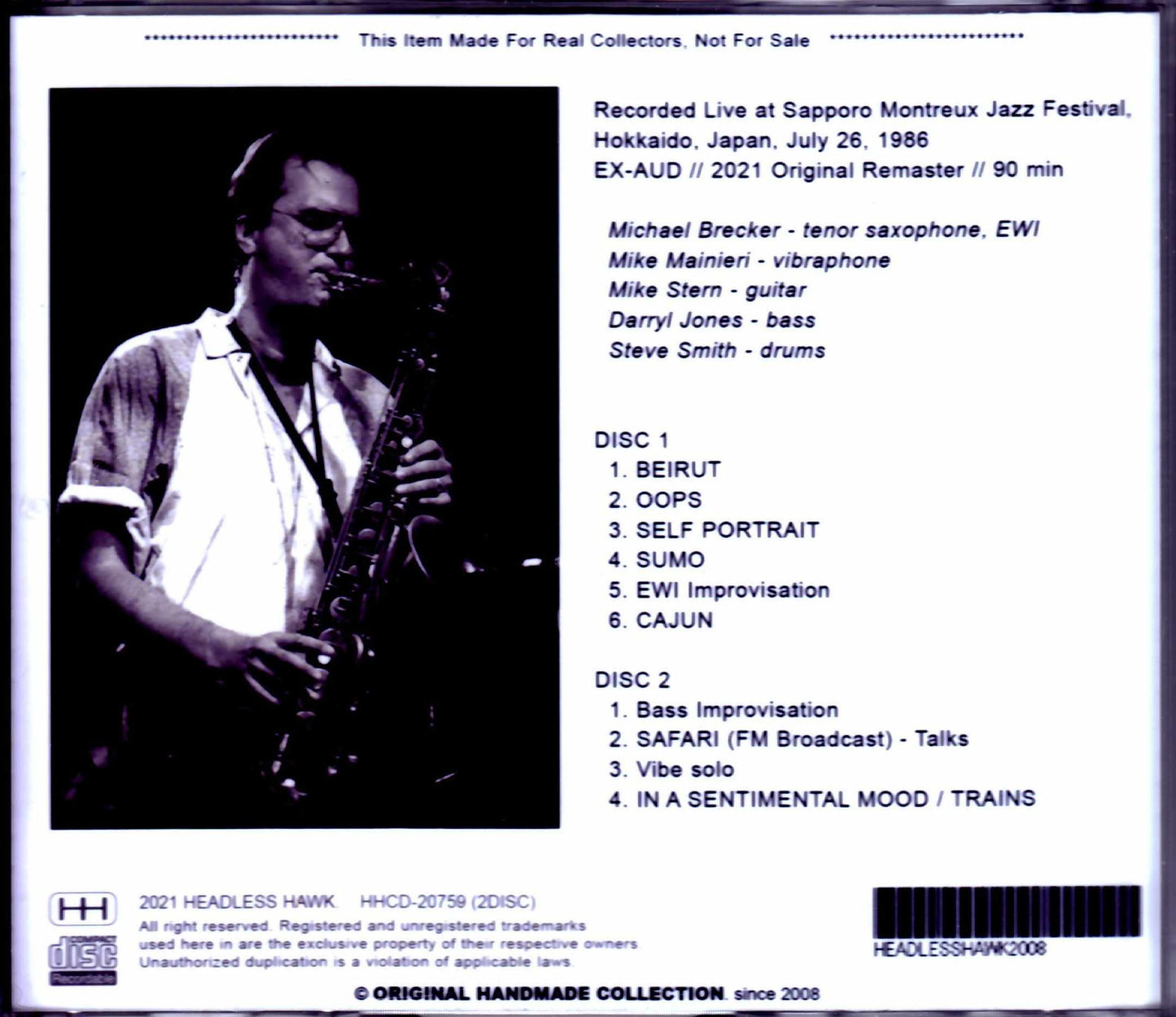 Steps Ahead,Michael Brecker,Mike Mainieri,Mike Stern/Sapporo,Japan 1986