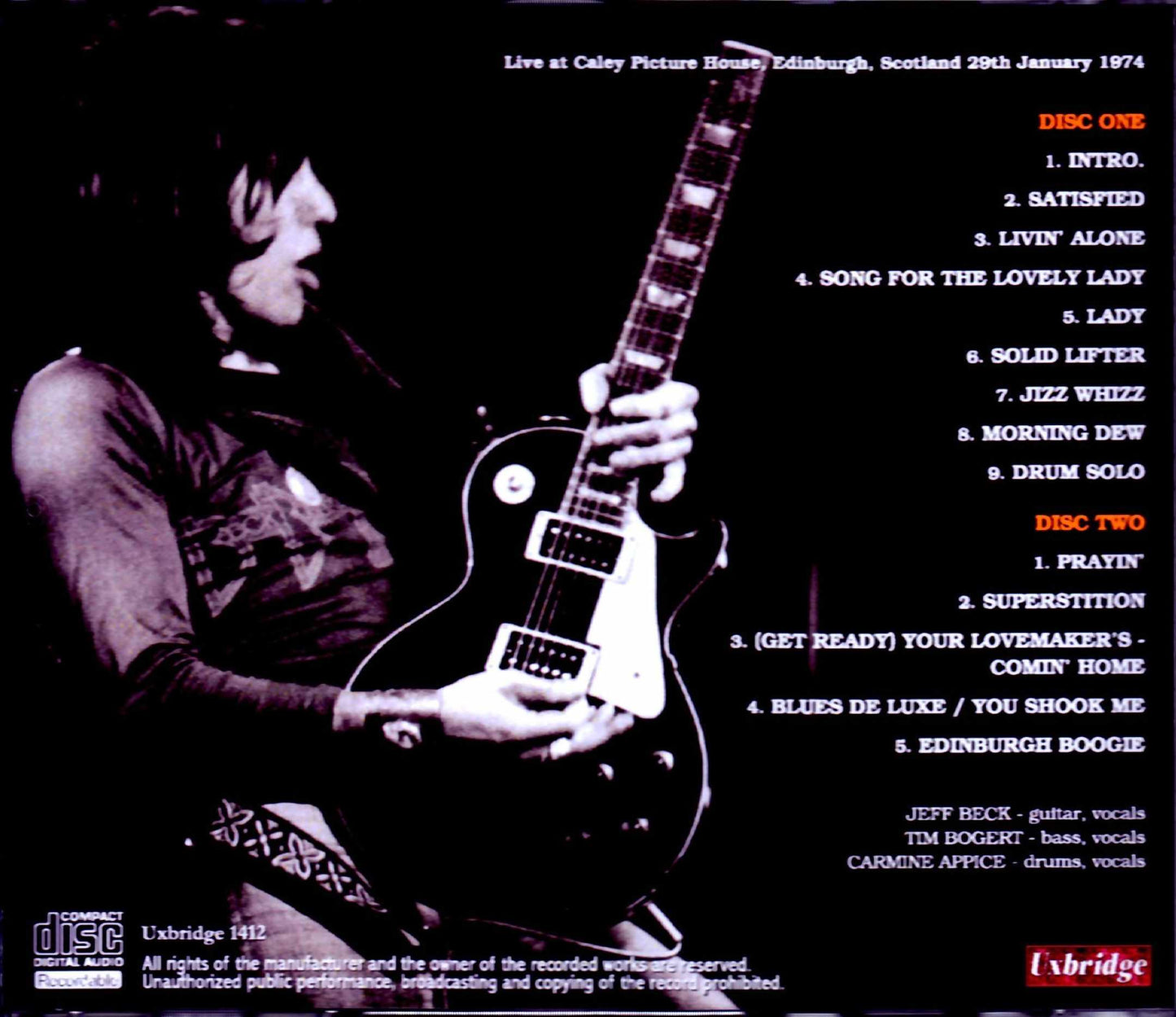 Beck, Bogert & Appice/Scotland, UK 1974 Remastered