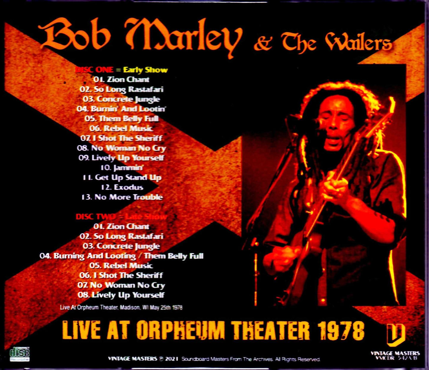 Bob Marley & the Wailers/WI, USA 1978