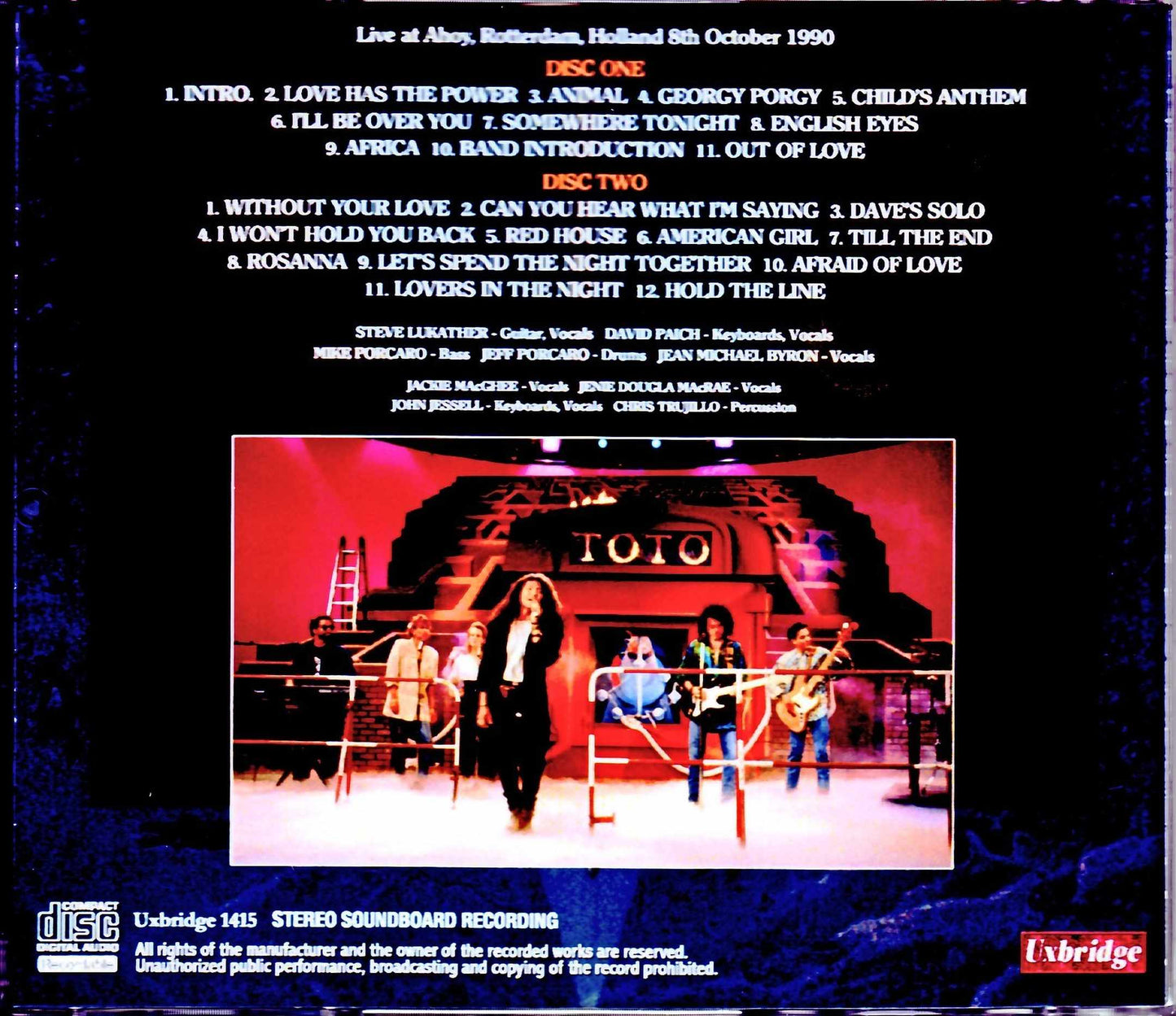 Toto/Holland 1990 Soundboard