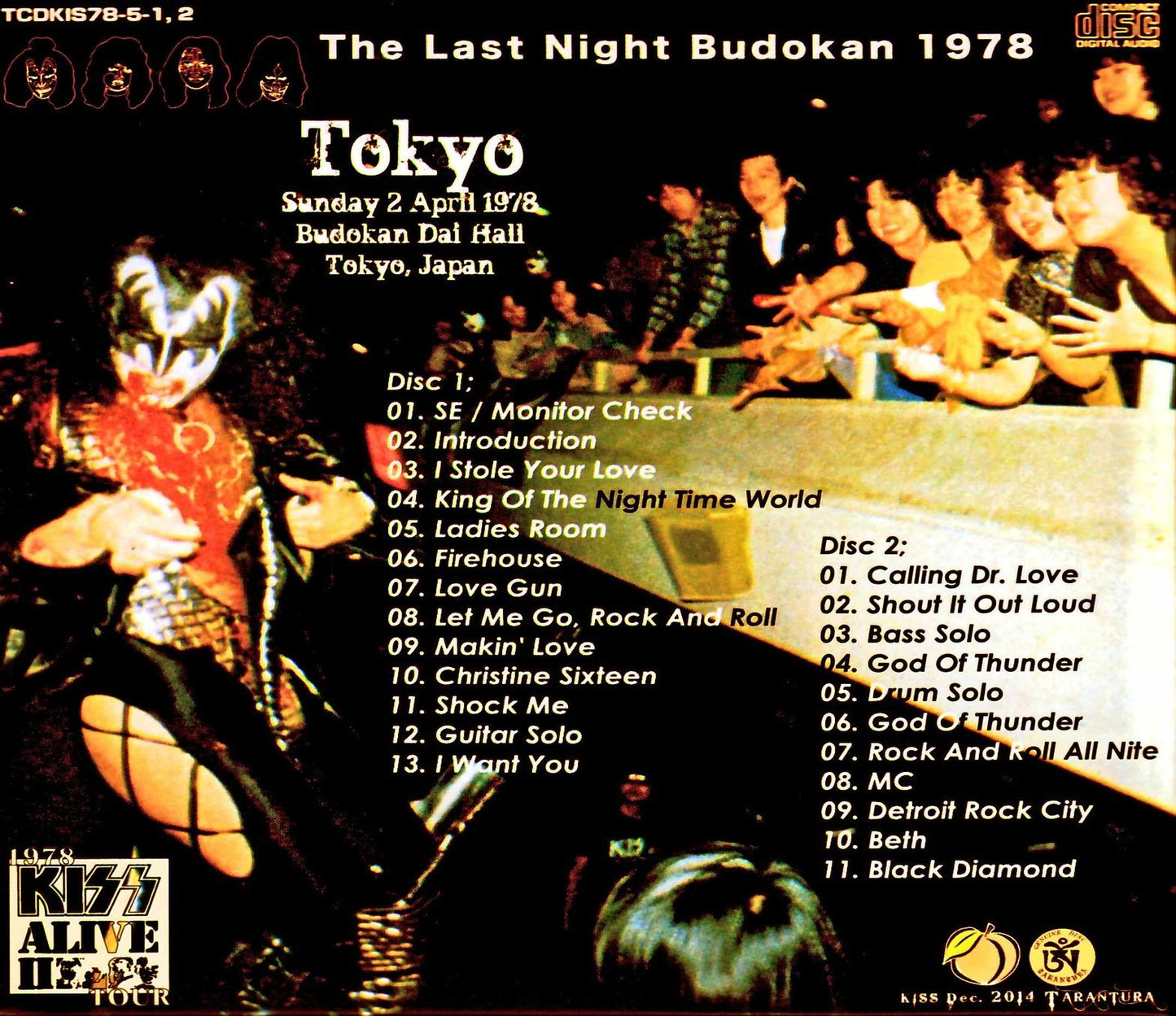 Kiss/1978 Budokan Final Day Complete Edition Tokyo,Japan 4.2.1978 Complete