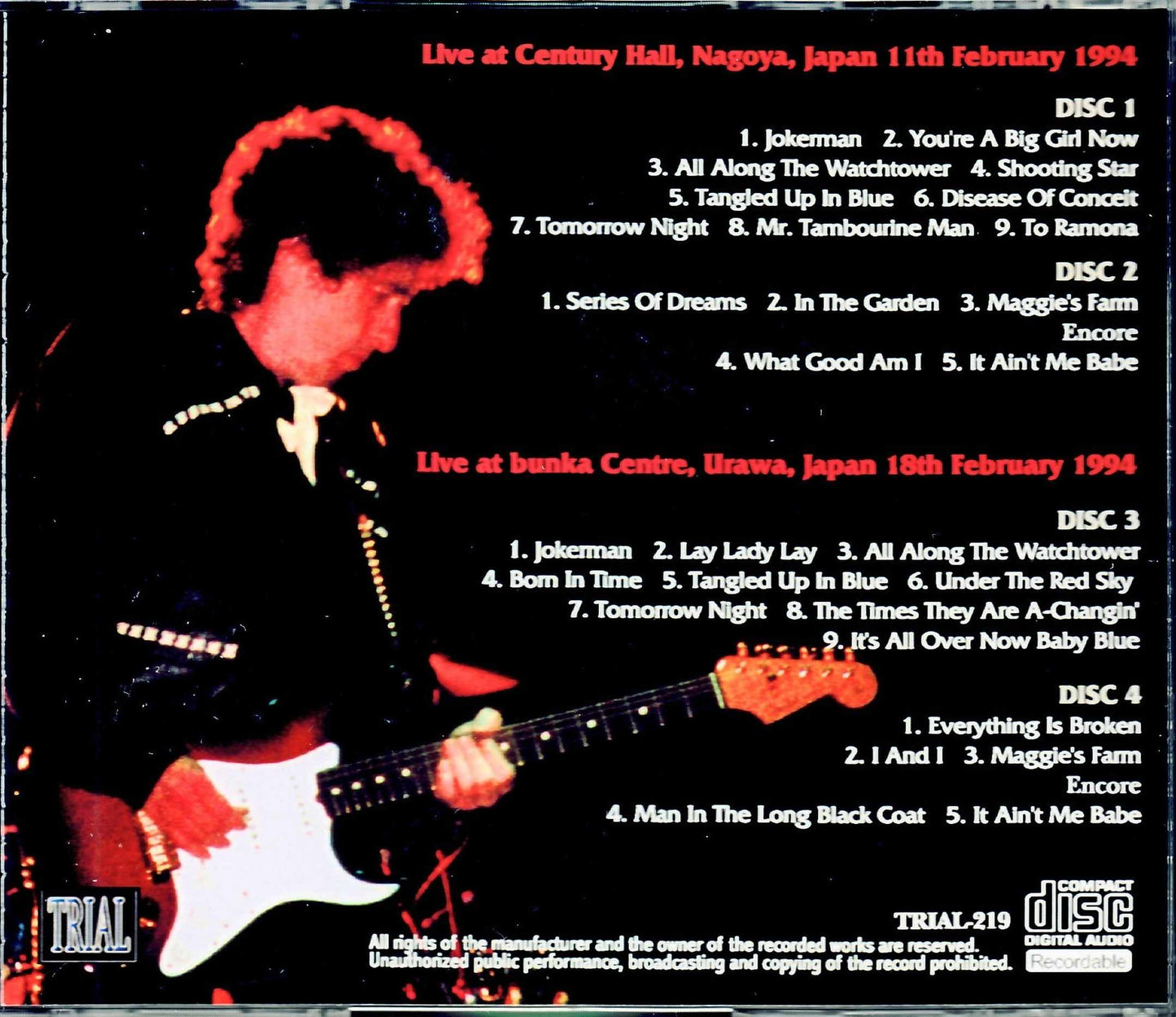 Bob Dylan/Aichi,Japan 1994 & more Complete