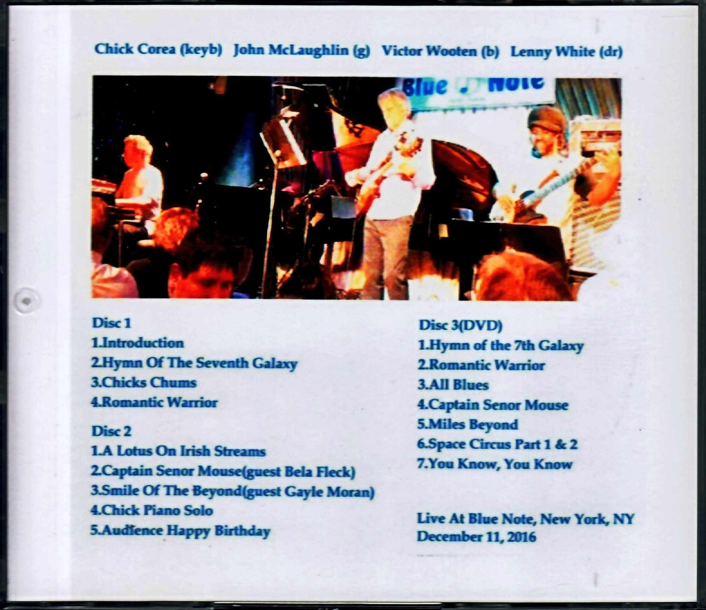Chick Corea,John McLaughlin/NY,USA 2016 Complete S & V