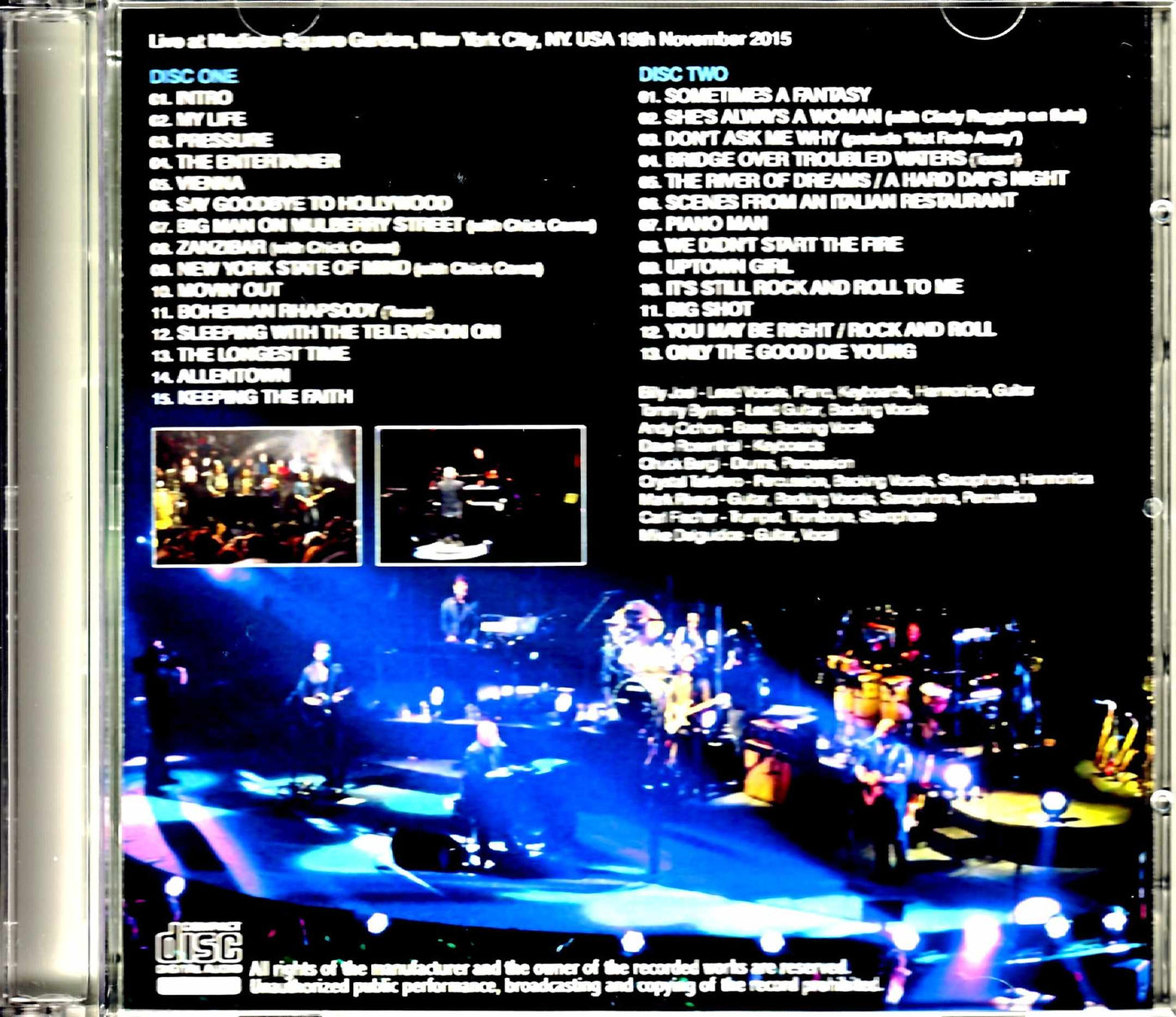 Billy Joel,Chick Corea/NY,USA 11.19.2015