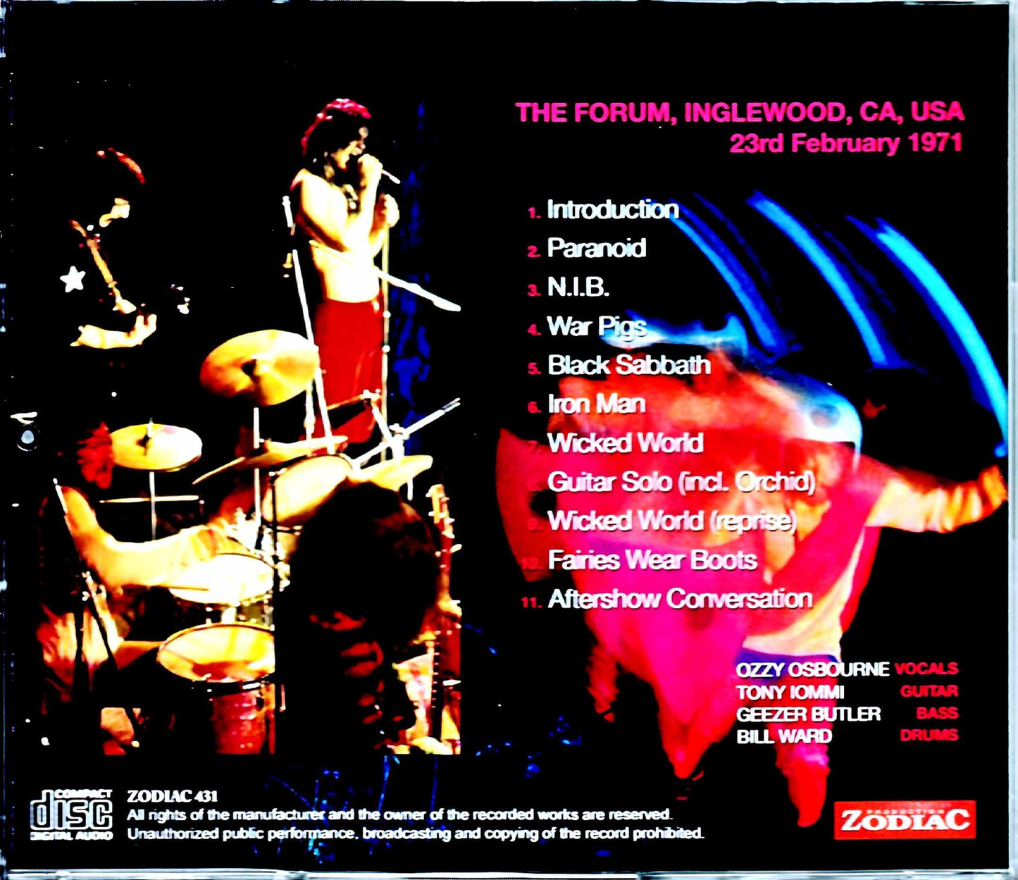 Black Sabbath/CA,USA 2.23.1971 Upgrade