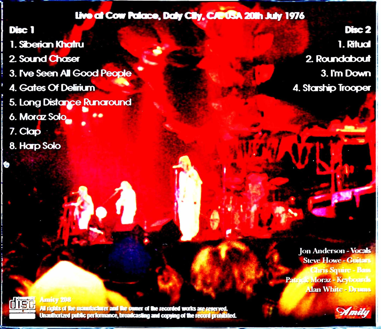 Yes/CA,USA 7.20.1976 Complete