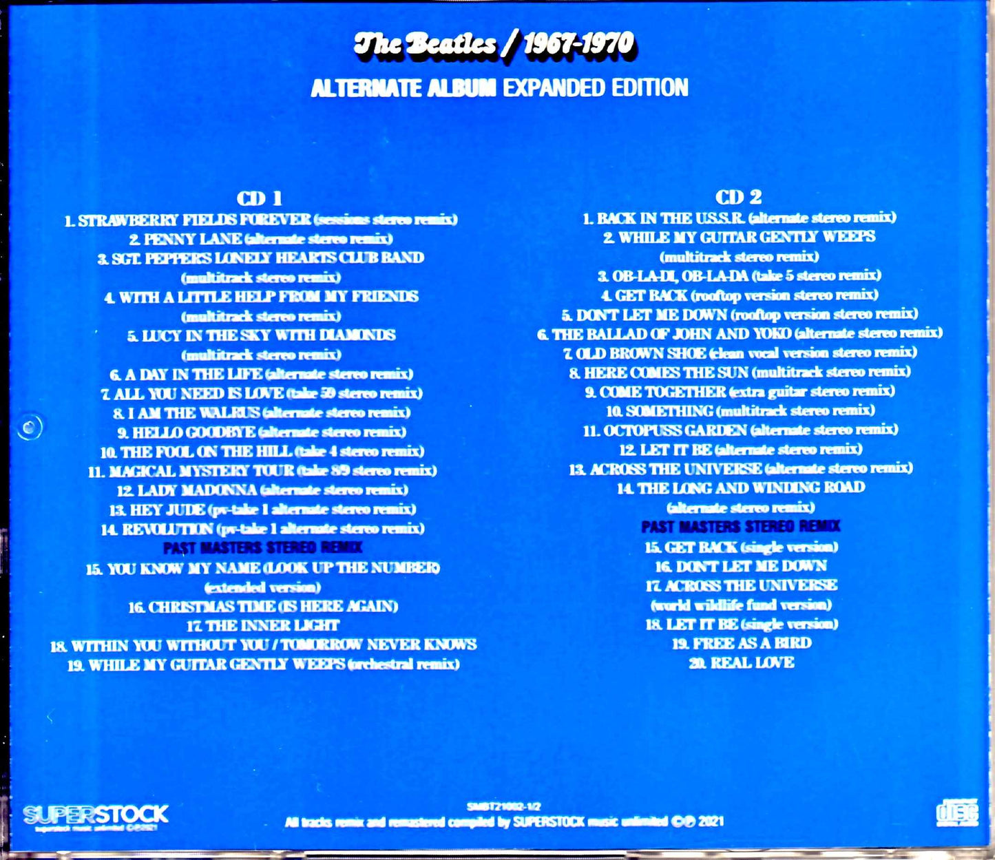 Beatles/Blue Edition 1962-1966 Alternate Album Expanded Edition