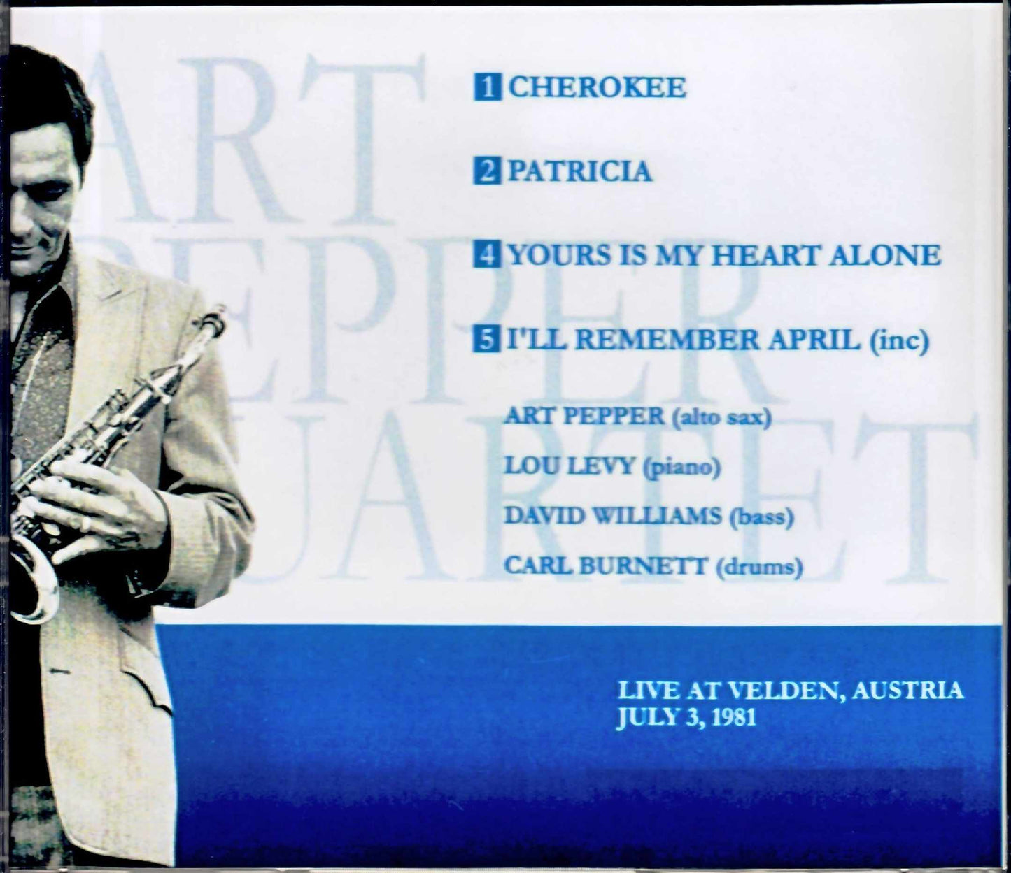 Art Pepper Quartet/Austria 1981