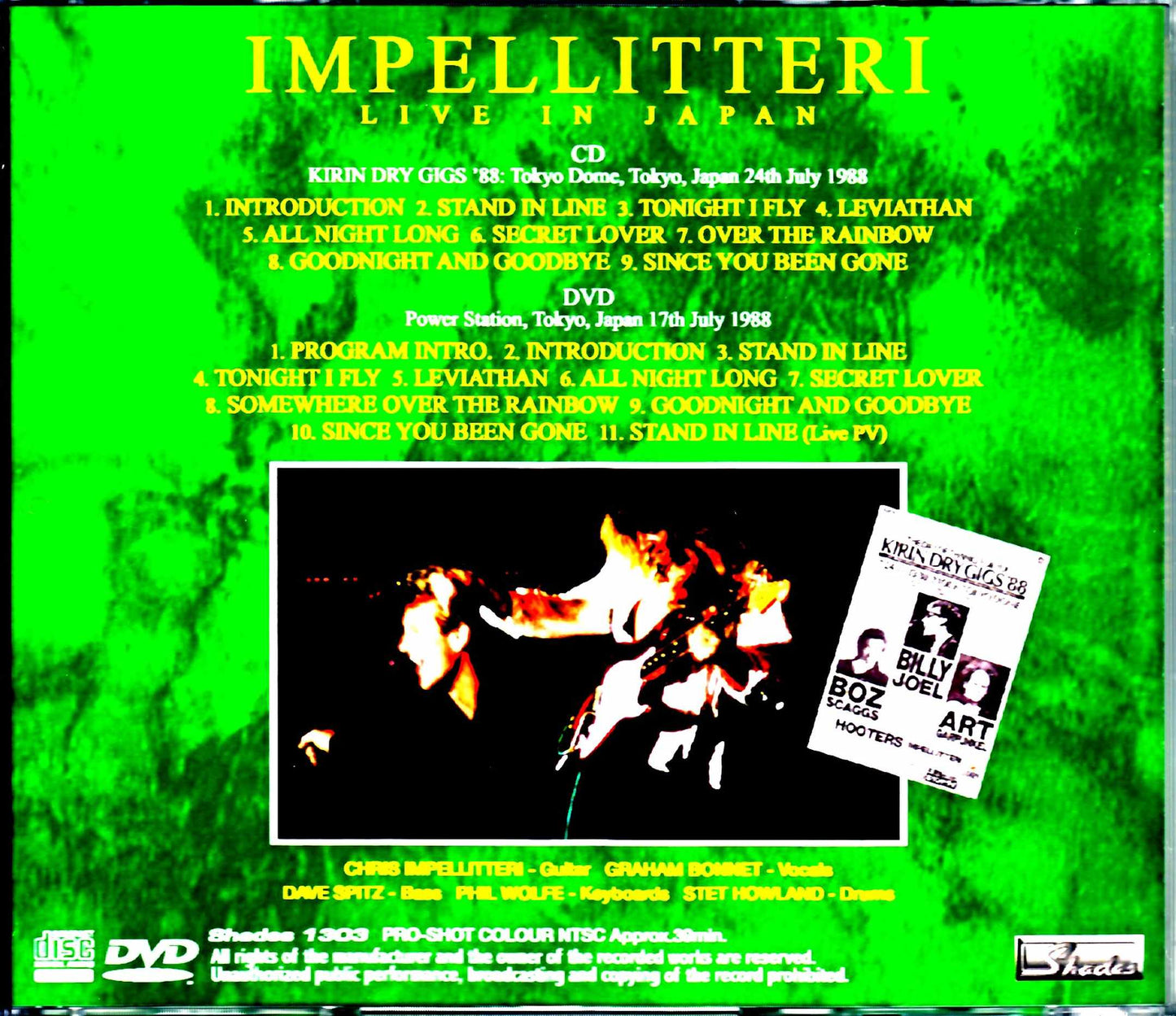 Impellitteri/Tokyo,Japan 1988 S & V Complete