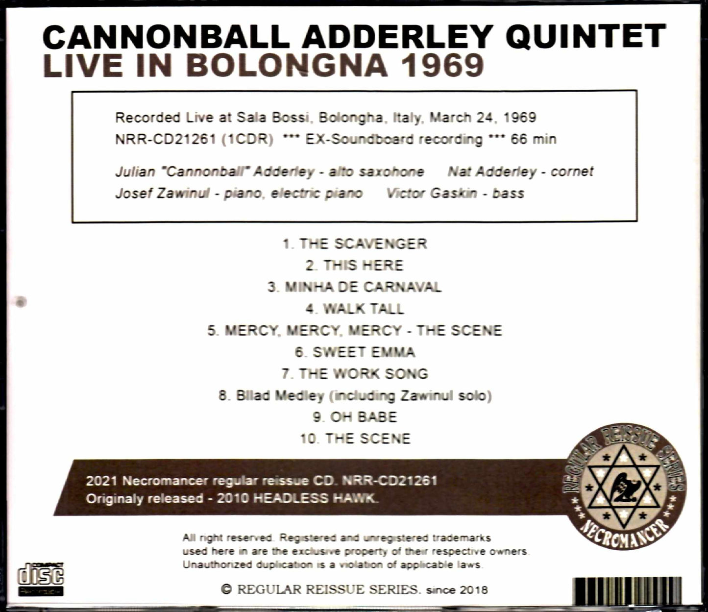 Cannonball Adderley Quintet/Italy 1969
