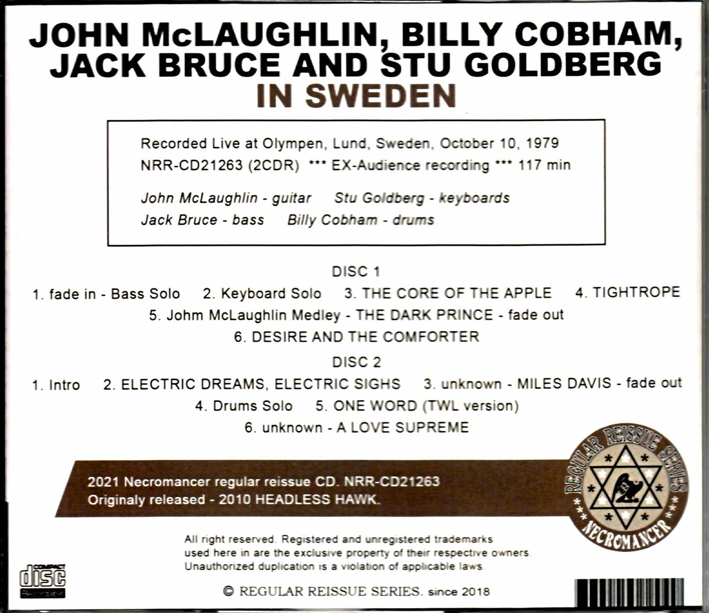 John McLaughlin Quartet/Sweden 1979