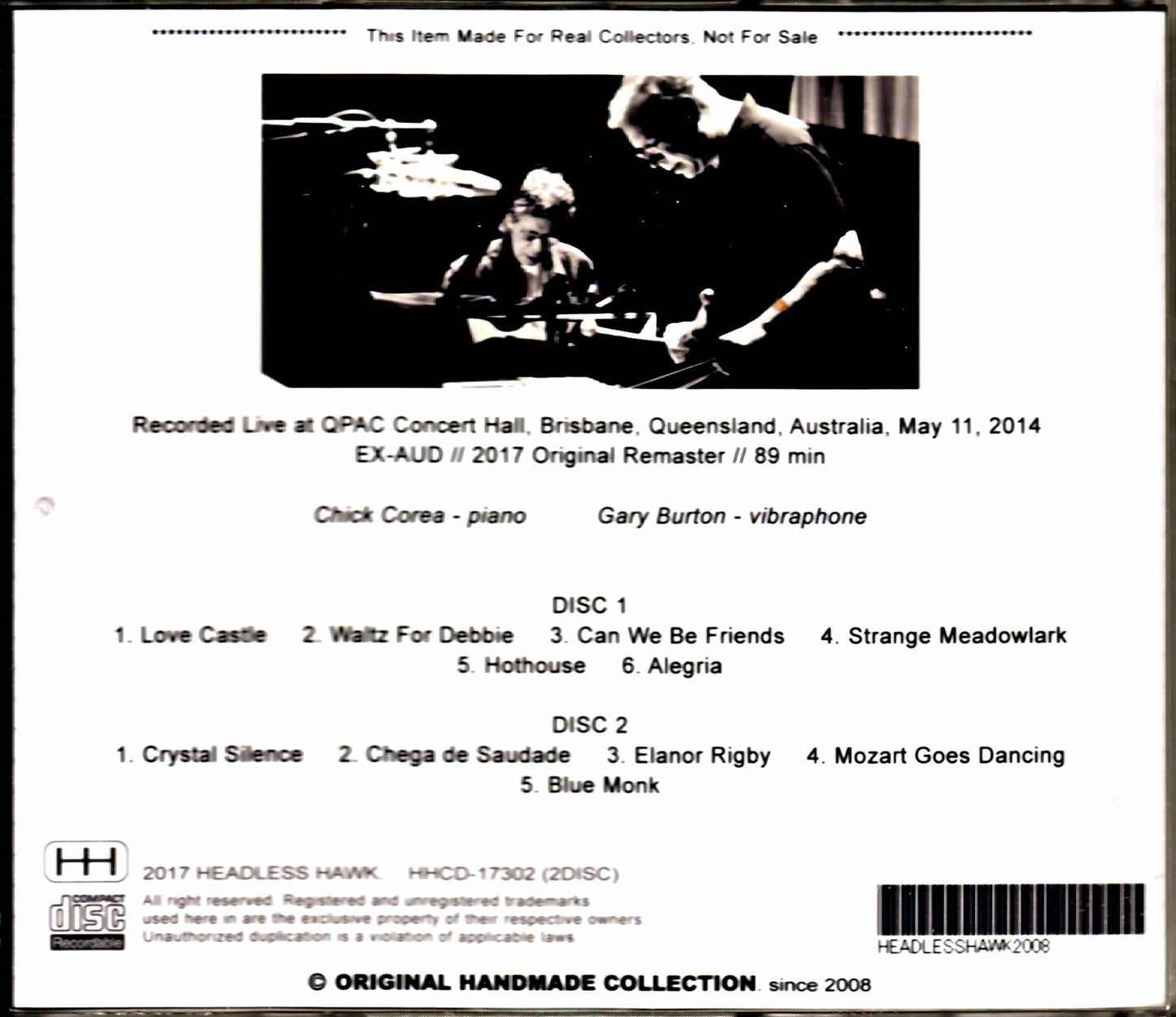 Chic Corea,Gary Burton/Australia 2014