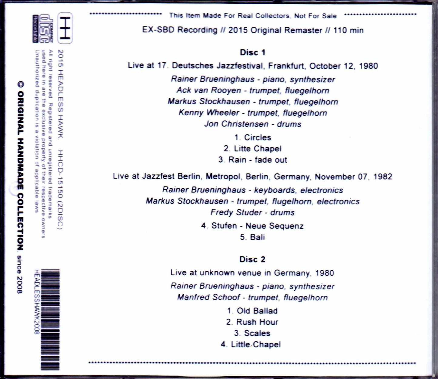 Rainer Bruninghaus,Kenny Wheeler/Germany 1980 & more