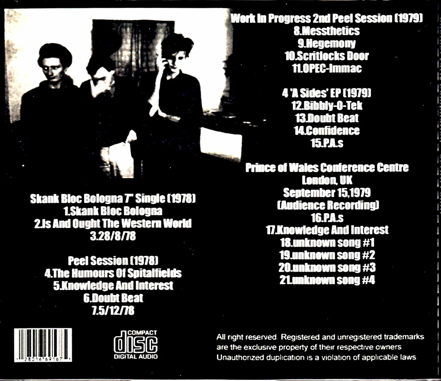 Scritti Politti/Early Compilation 1978-1979