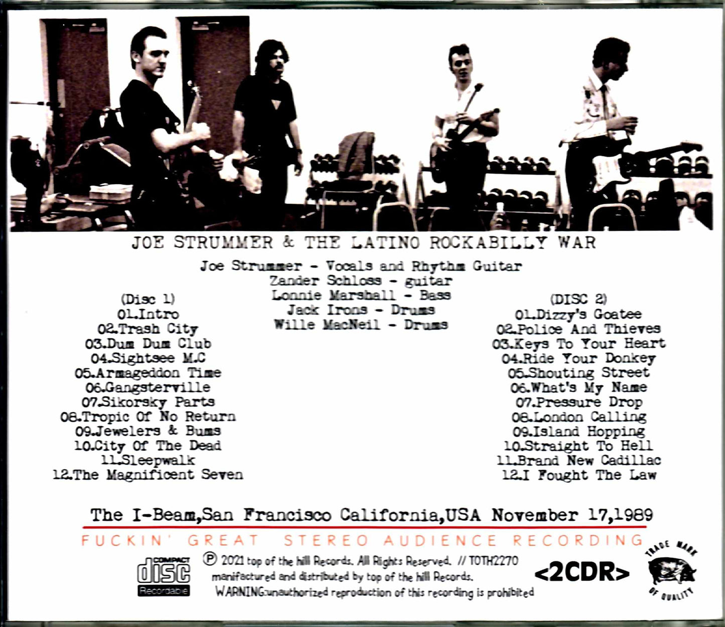 Joe Strummer & the Latino Rockabilly War/CA,USA 1989