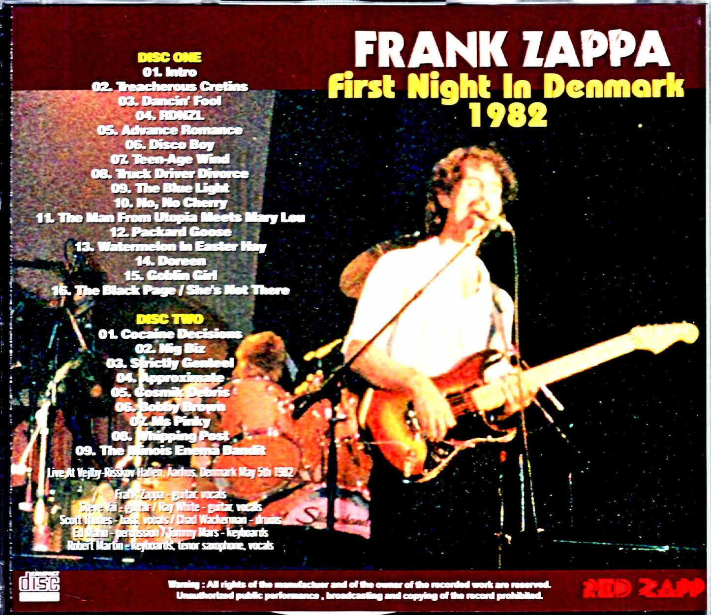 Frank Zappa/Denmark 1982