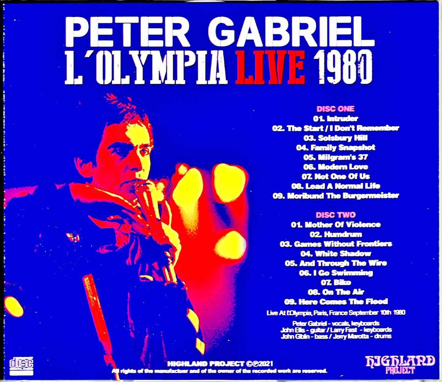 Peter Gabriel/France 1980